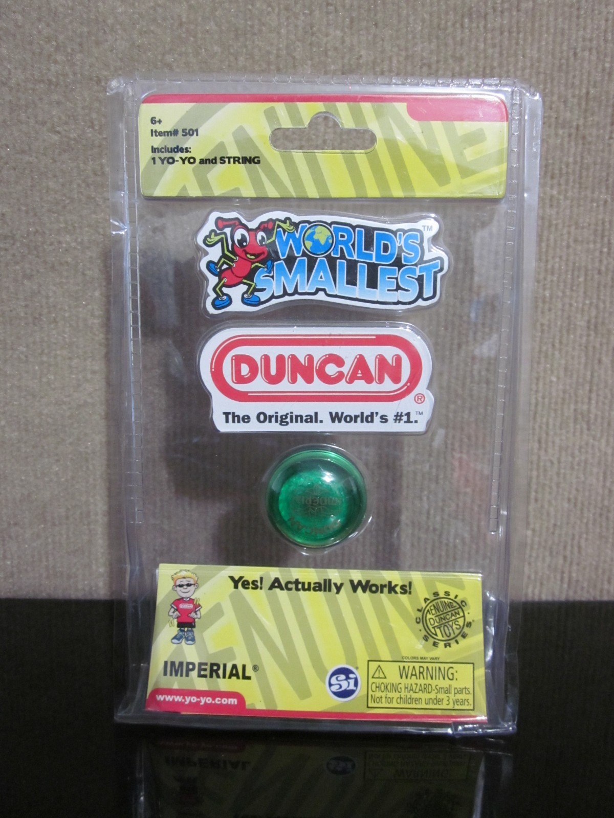World's Smallest Duncan Yo-Yo Imperial Green Brand New #501