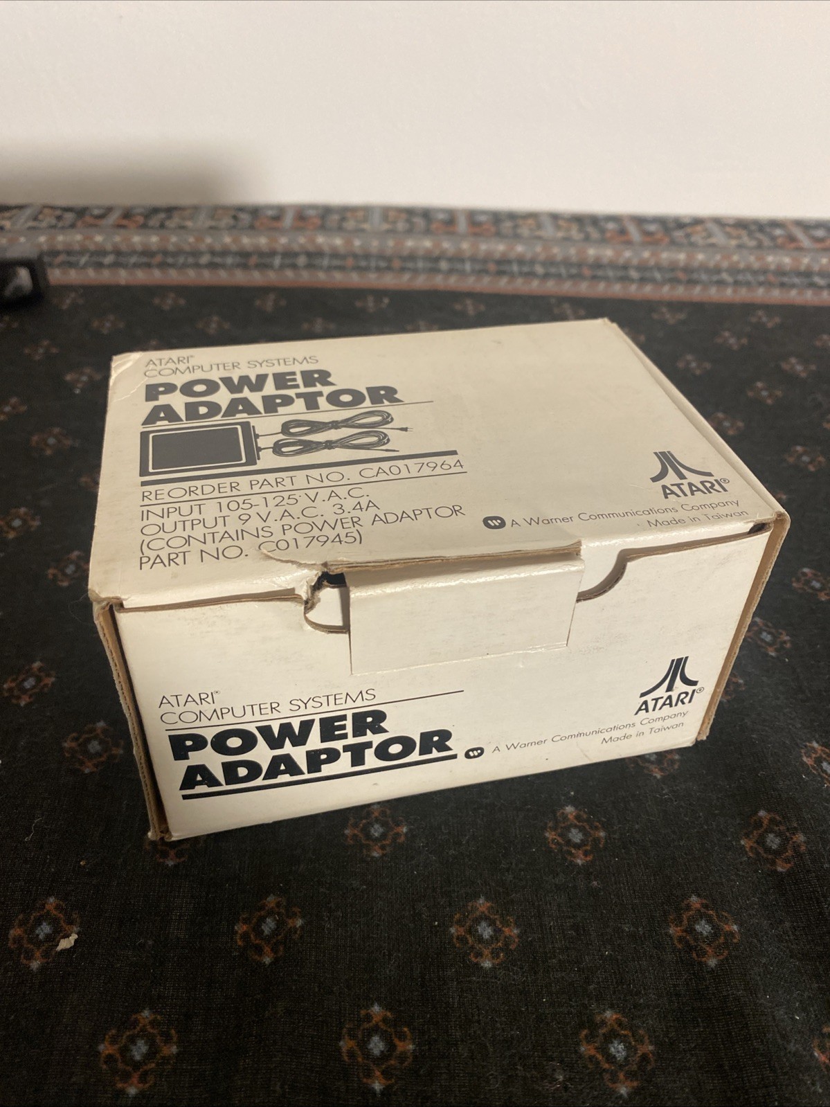 VINTAGE ATARI POWER ADAPTOR 9 V.A.C. PART # C017945 TESTED ATARI HOME COMPUTERS