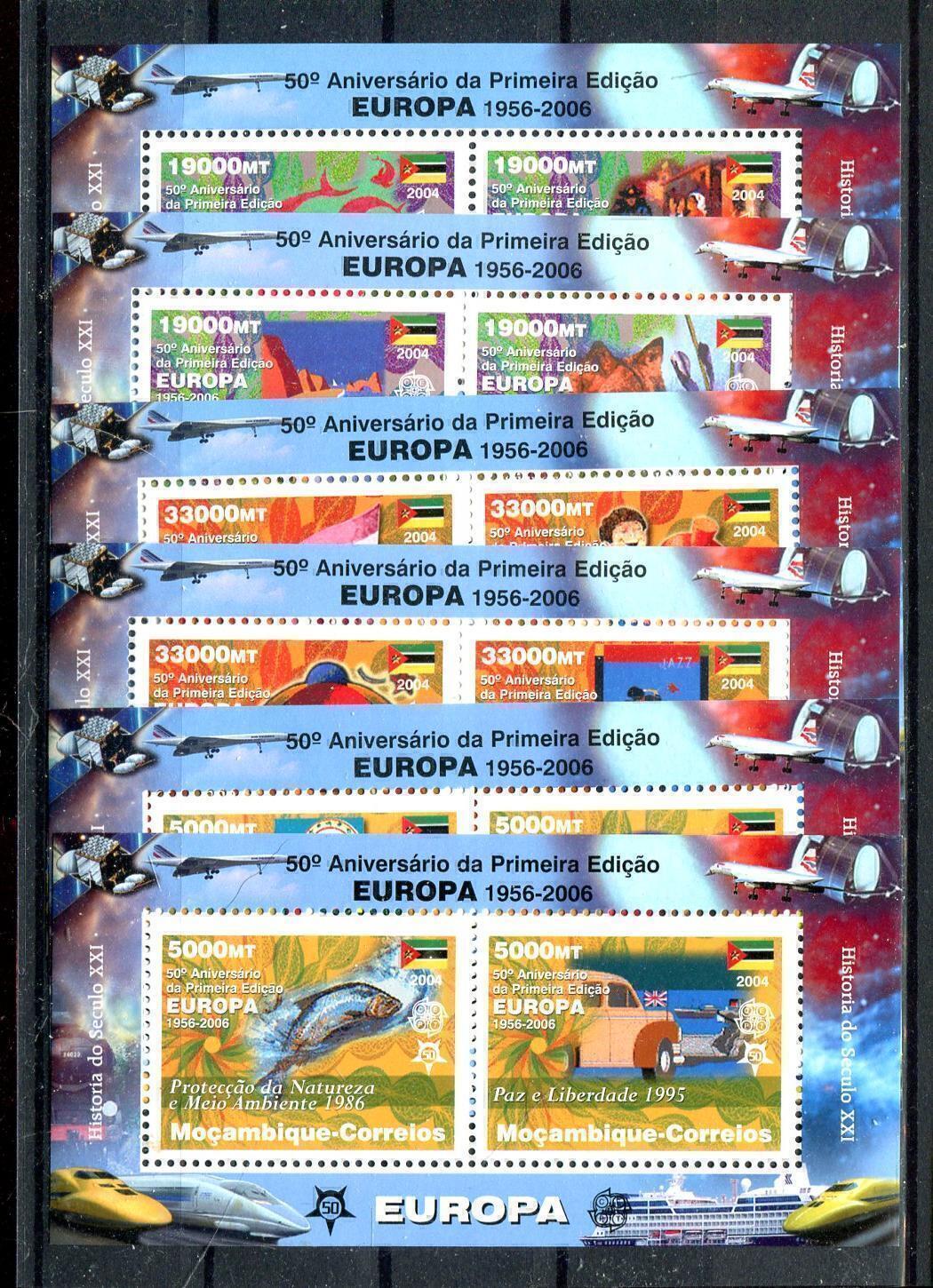 Mozambique (Mocambique) Block 201 - 206 50 Years Eu (MNH) (#91735)