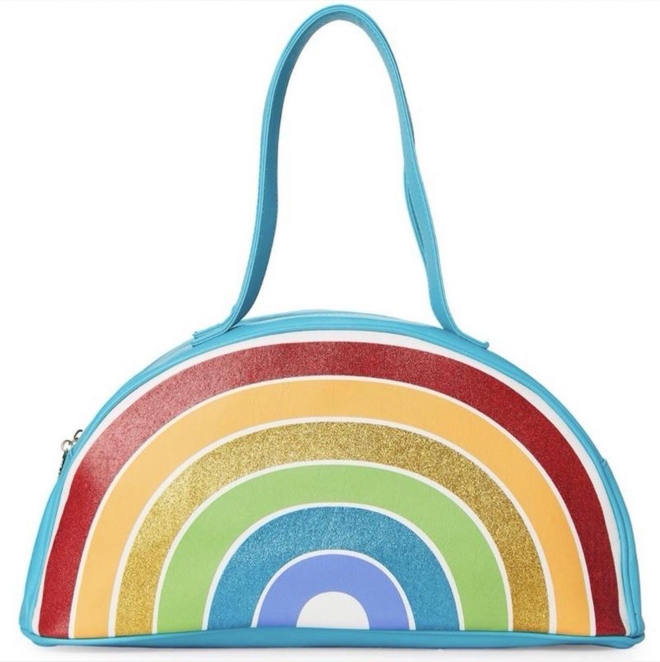 Luv Betsey Johnson Rainbow Wedge Beach Picnic Outdoor Cooler Tote Shoulder Bag