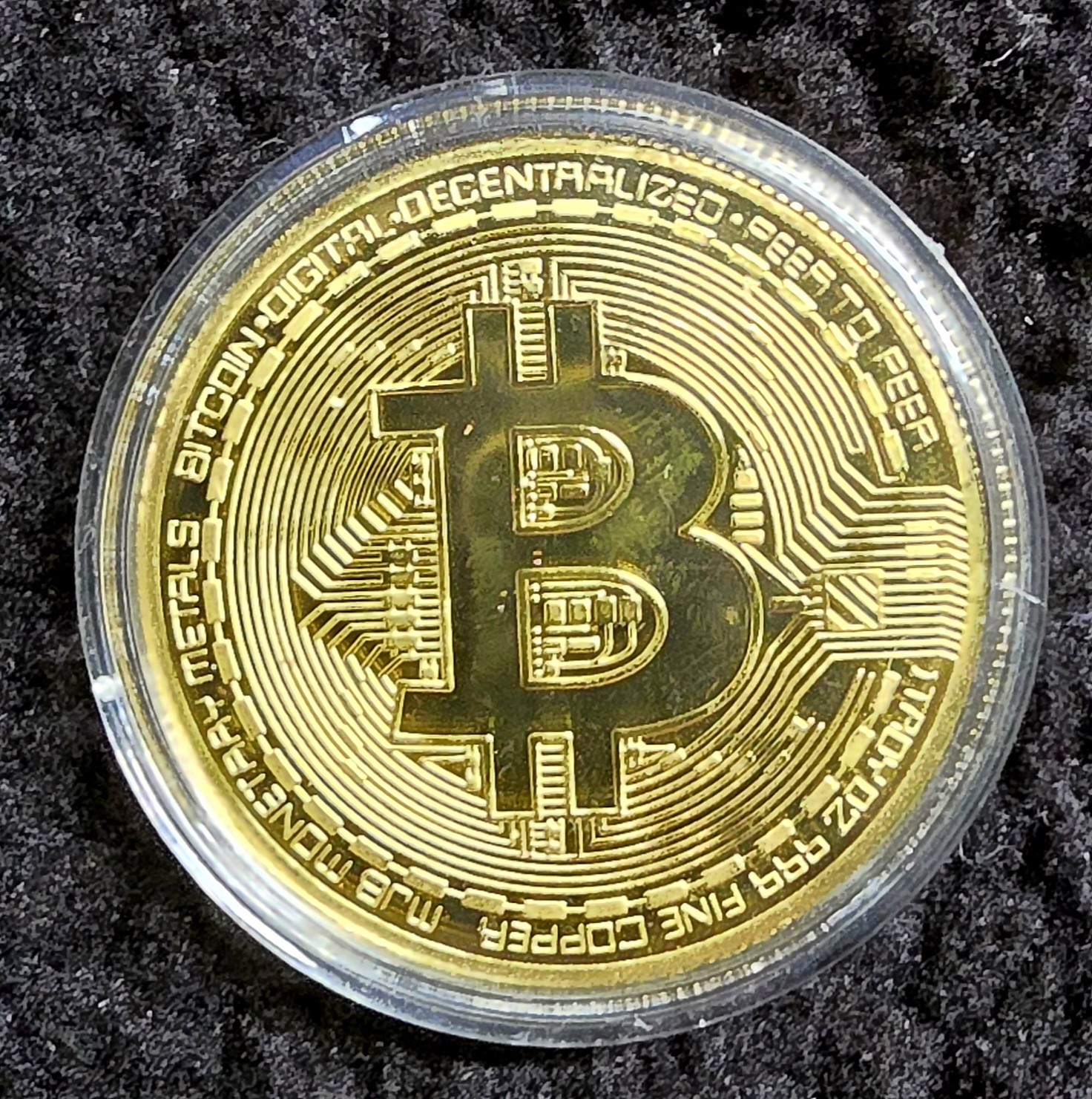 Geniune Bitcoin In Protective Case