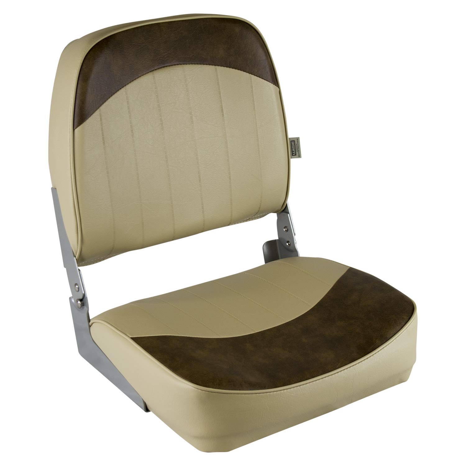 8WD734PLS-662 Standard Low Back Boat Seat, Sand/Brown