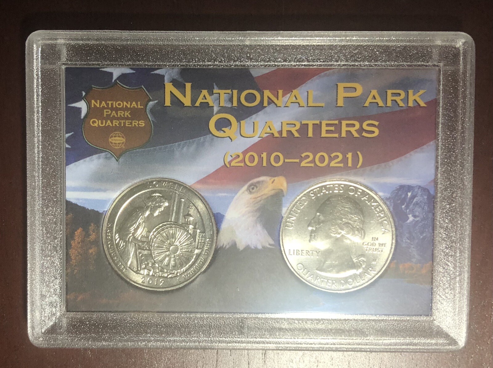 2019-W + 2019-S Lowell Quarters, Massachusetts UNC; 2 Coins in Case