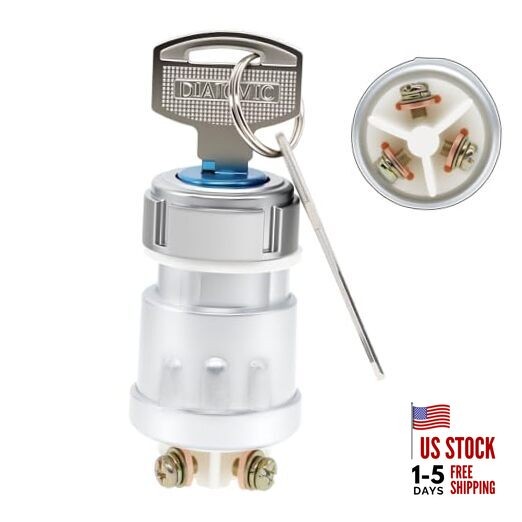 3 Wire Ignition Key Switch 3 Position Replacement Fit for Manco American 