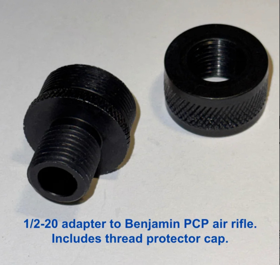 timhillsells.com    1/2-20 moderator adapter Benjamin / Crosman air rifle shroud