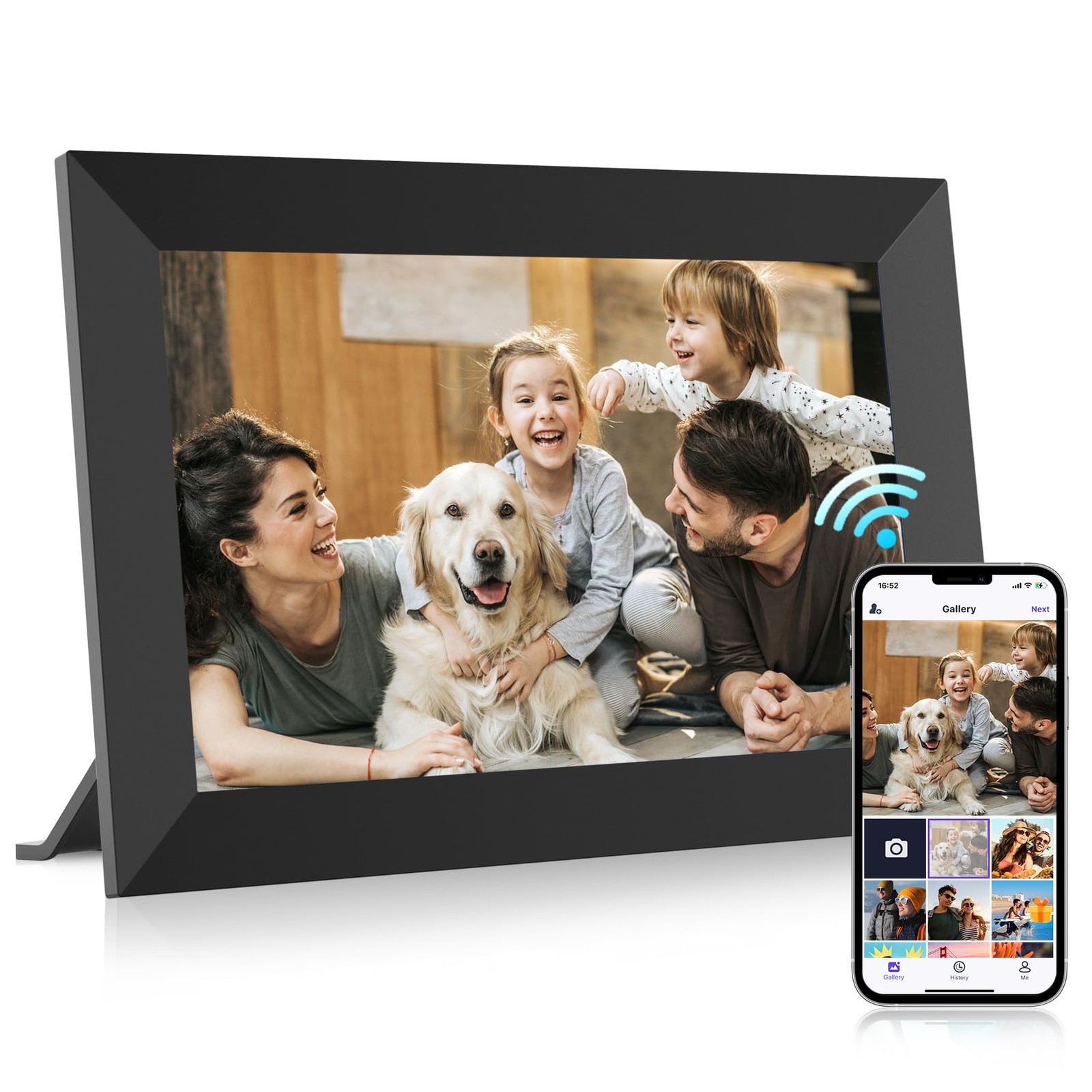 Uhale Digital Picture Frame 32GB Storage 10.1 Inch WiFi Electronic Photo Fram...