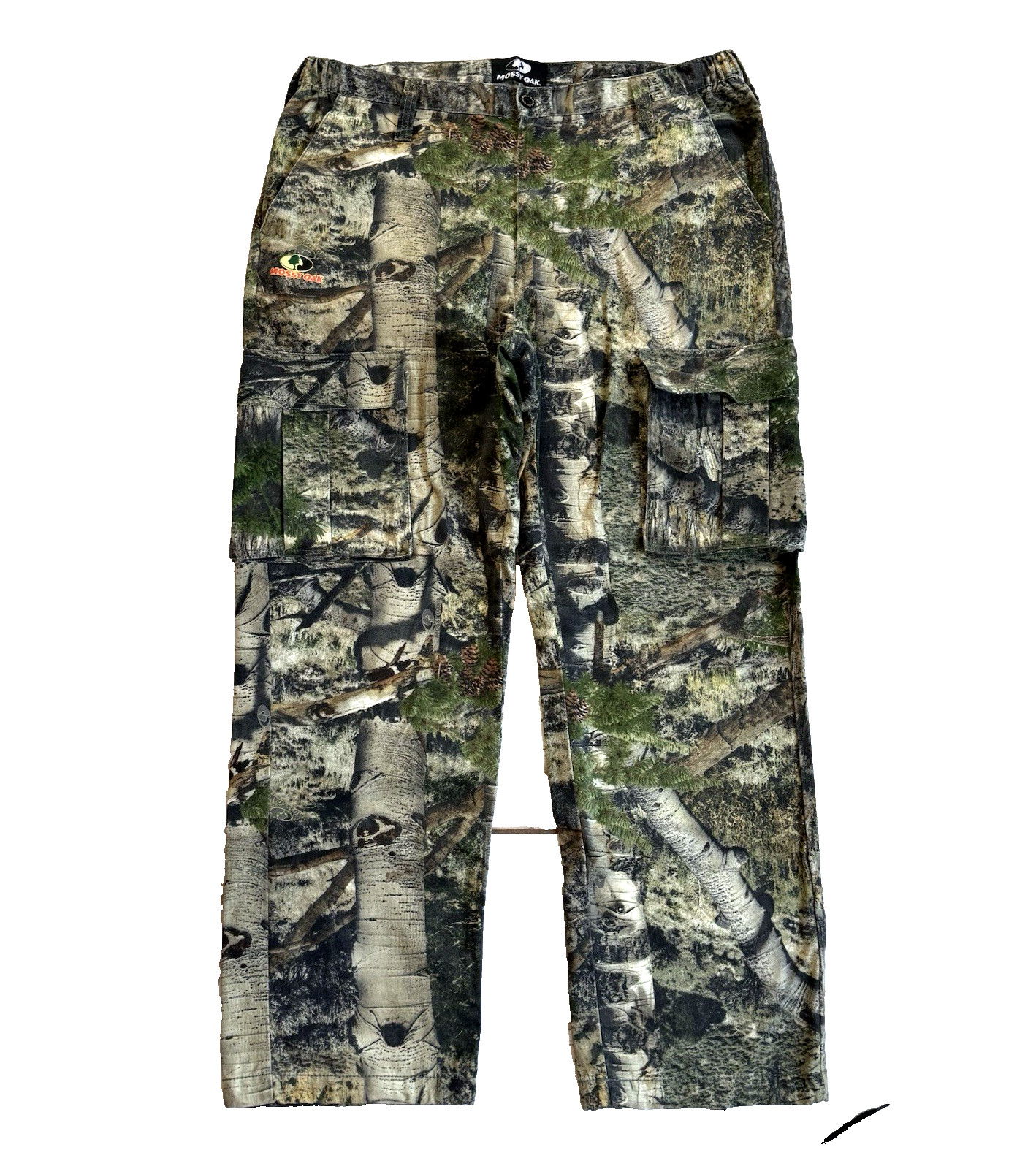 Mossy Oak Camo Tactical Pants Mens L 39" x 32" Mountain Country Cargo Pocket