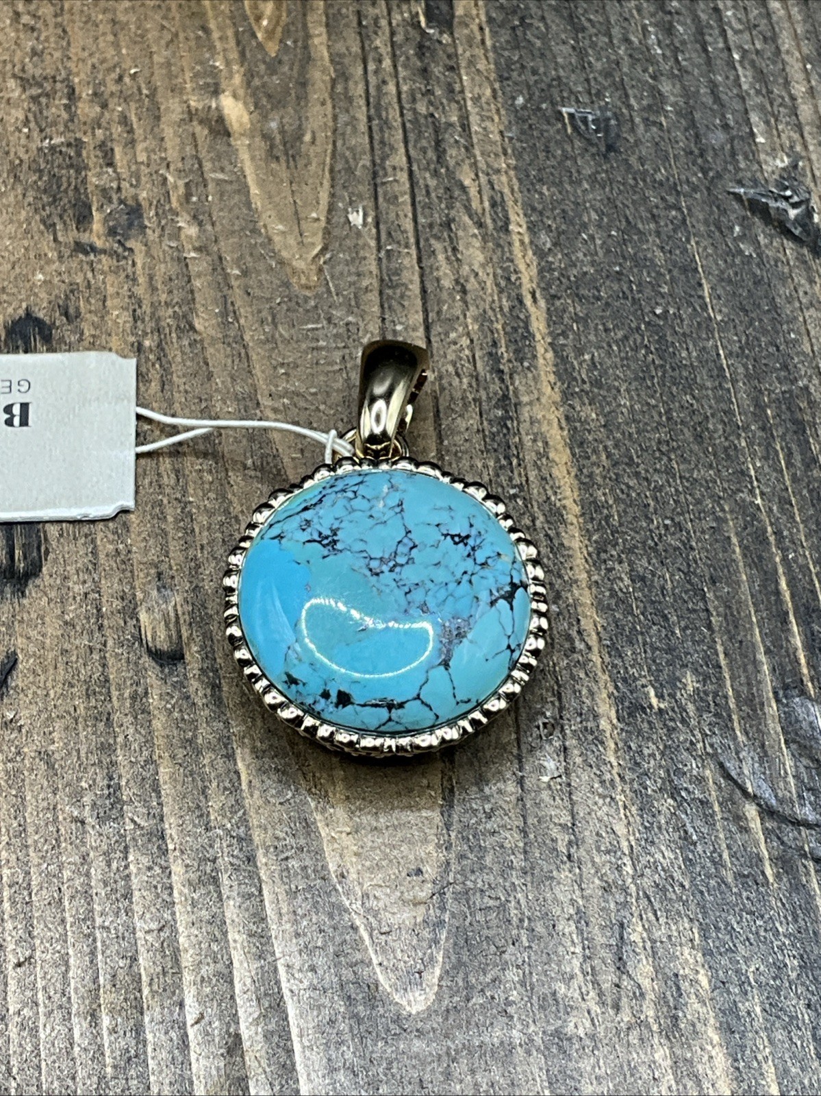 Barse Flamenco Enhancer Pendant- Turquoise- Bronze- NWT