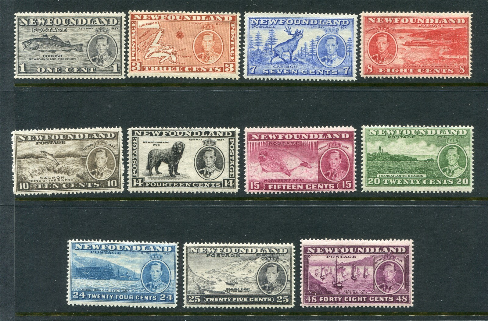 Great Britain #249-251A George VI Complete Set [Mint Lightly Hinged]