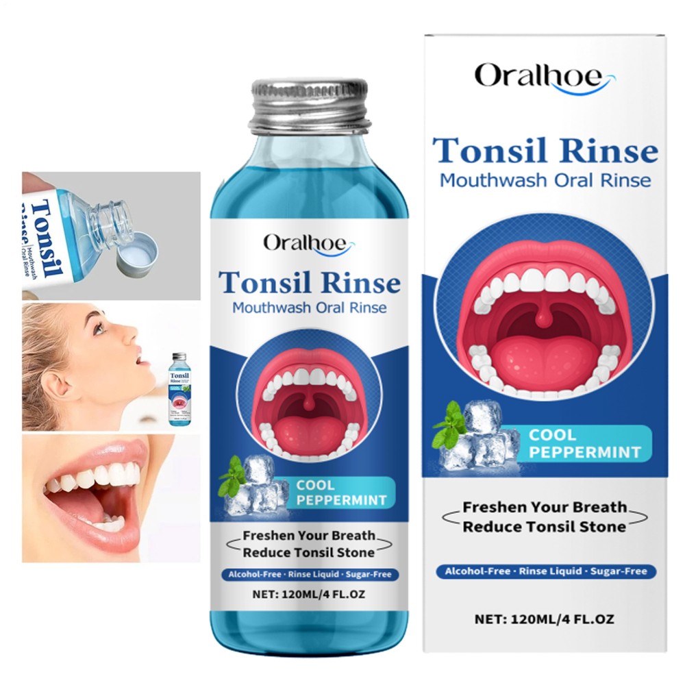 Tonsil Stone Remover Natural Tonsil Stone Mouthwash Soothe Bad Breath for Adults