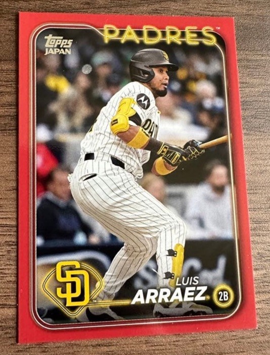 2024 Topps Japan Edition MLB Luis Arraez red Parallel  /5 San Diego Padres