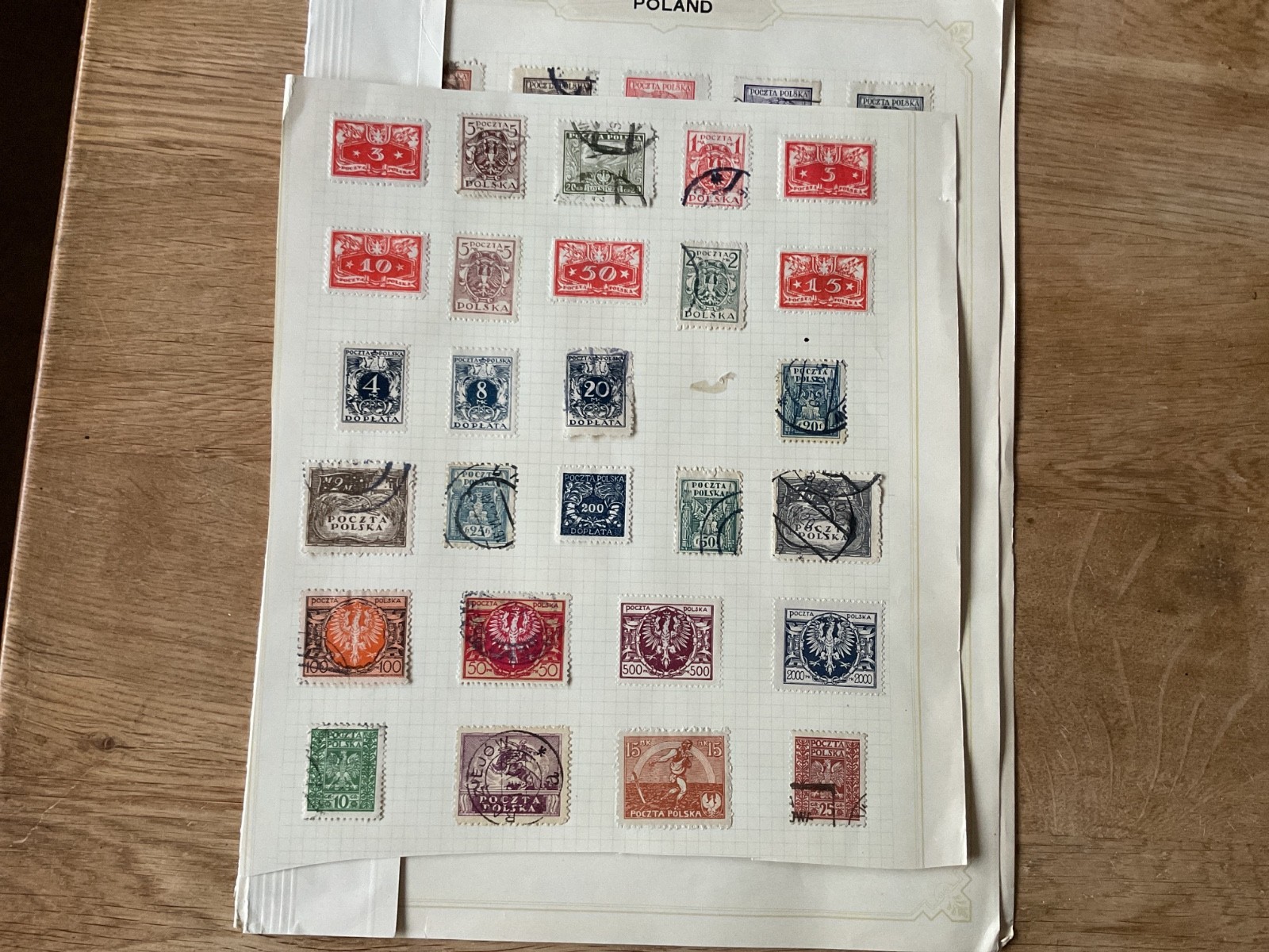 Poland mounted mint or used on 3 stamps pages B3423