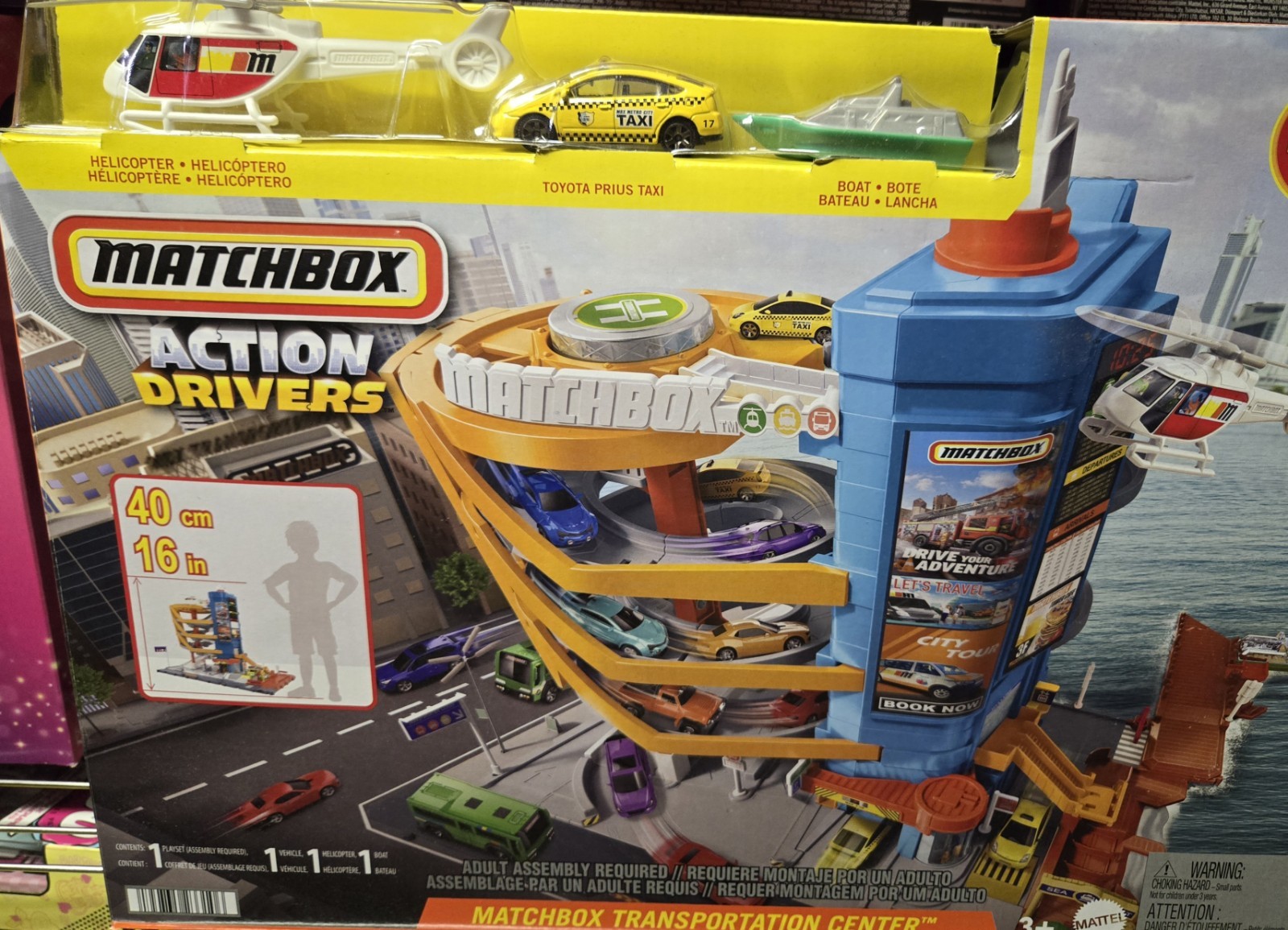 Matchbox Action Drivers Transportation Center Playset with 1:64 Scale Vehicles