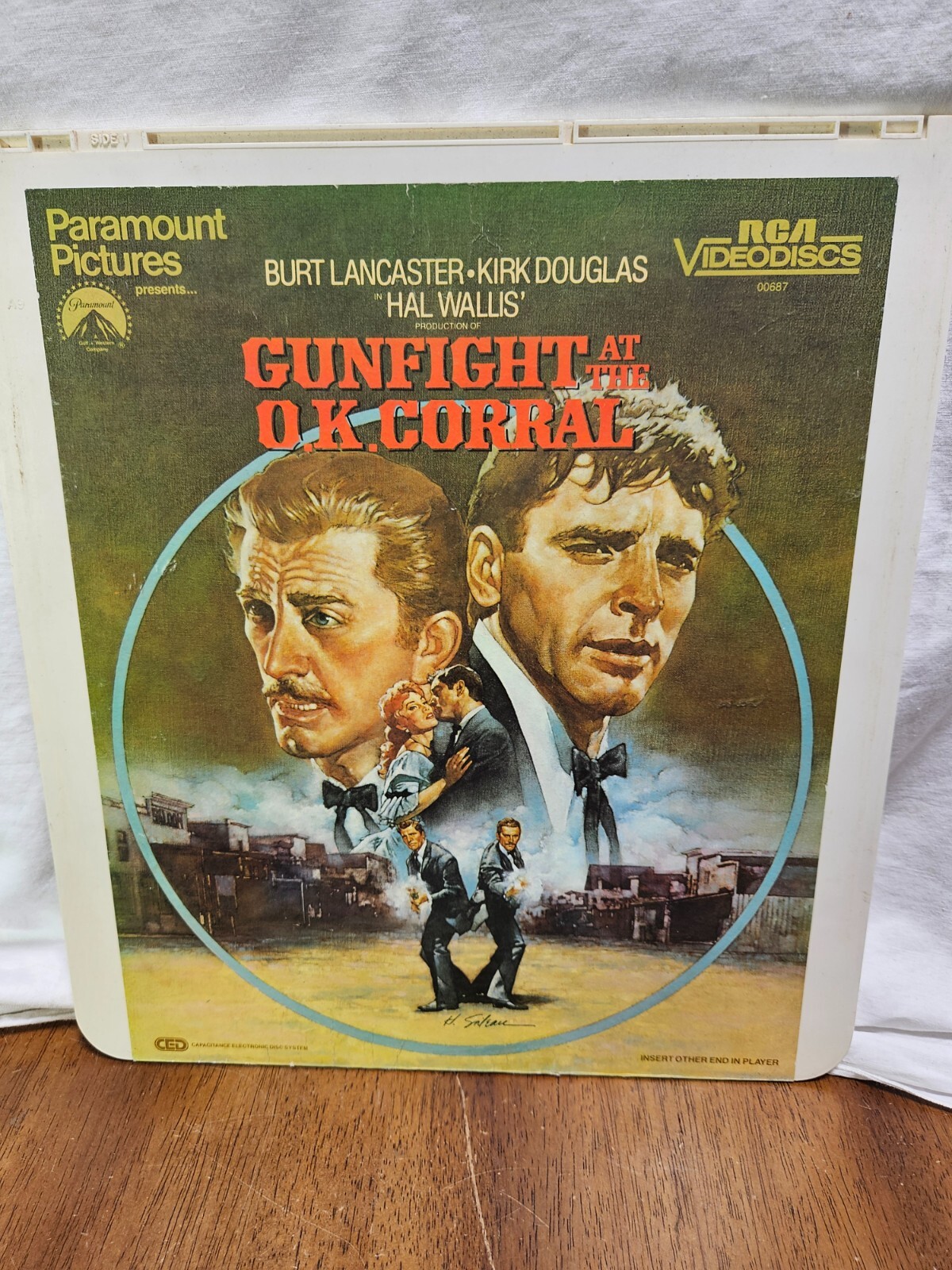RCA CED Videodisc “Gunfight at the OK Corral”  Burt Lancaster Kirk Douglas