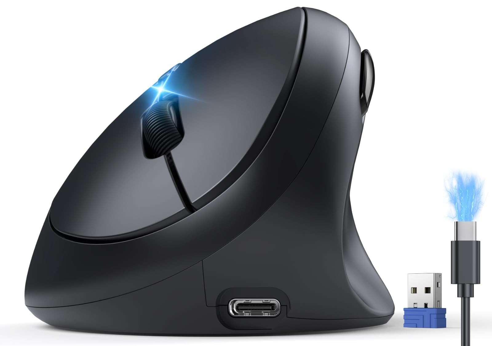 Ergonomic Mouse, Bluetooth Wireless Vertical Mouse, Rechargeable Battery, Qui...