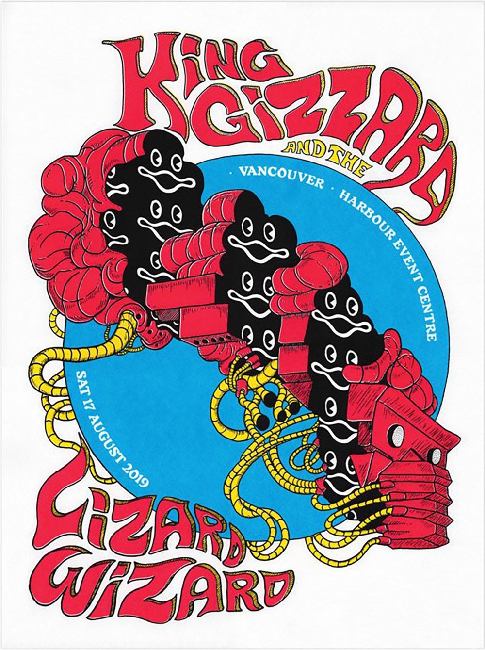 King Gizzard & The Lizard Wizard Vancouver Canada 2019 Concert Poster