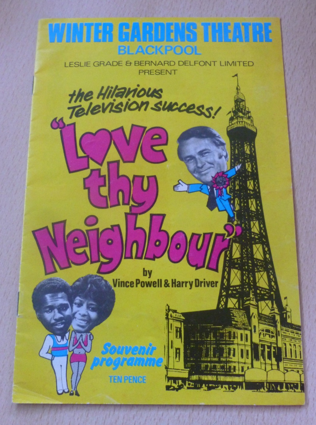 Jack Smethurst Rudolph Walker Love Thy Neighbour Blackpool Stage Show Prog 1973