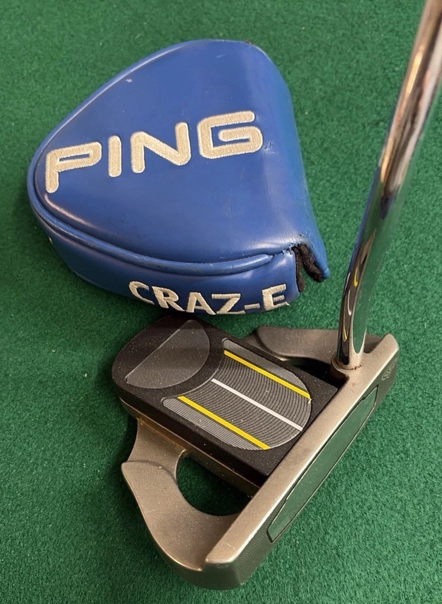 Ping Craz-E Red Dot Putter 36” RH Right Handed Golf Club With Head Cover