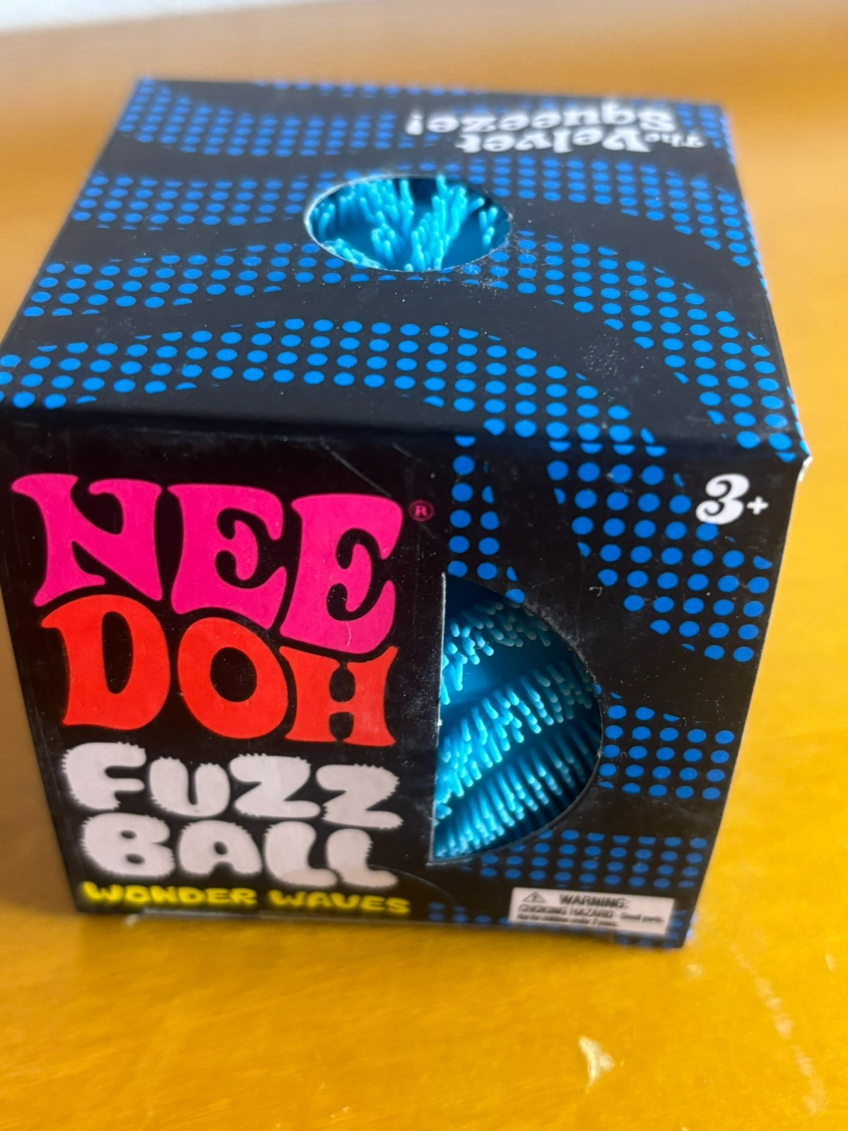 BLUE Needoh FUZZ BALL WONDER WAVES Nee Doh Squish Stress Ball NEE-DOH Fuzzball