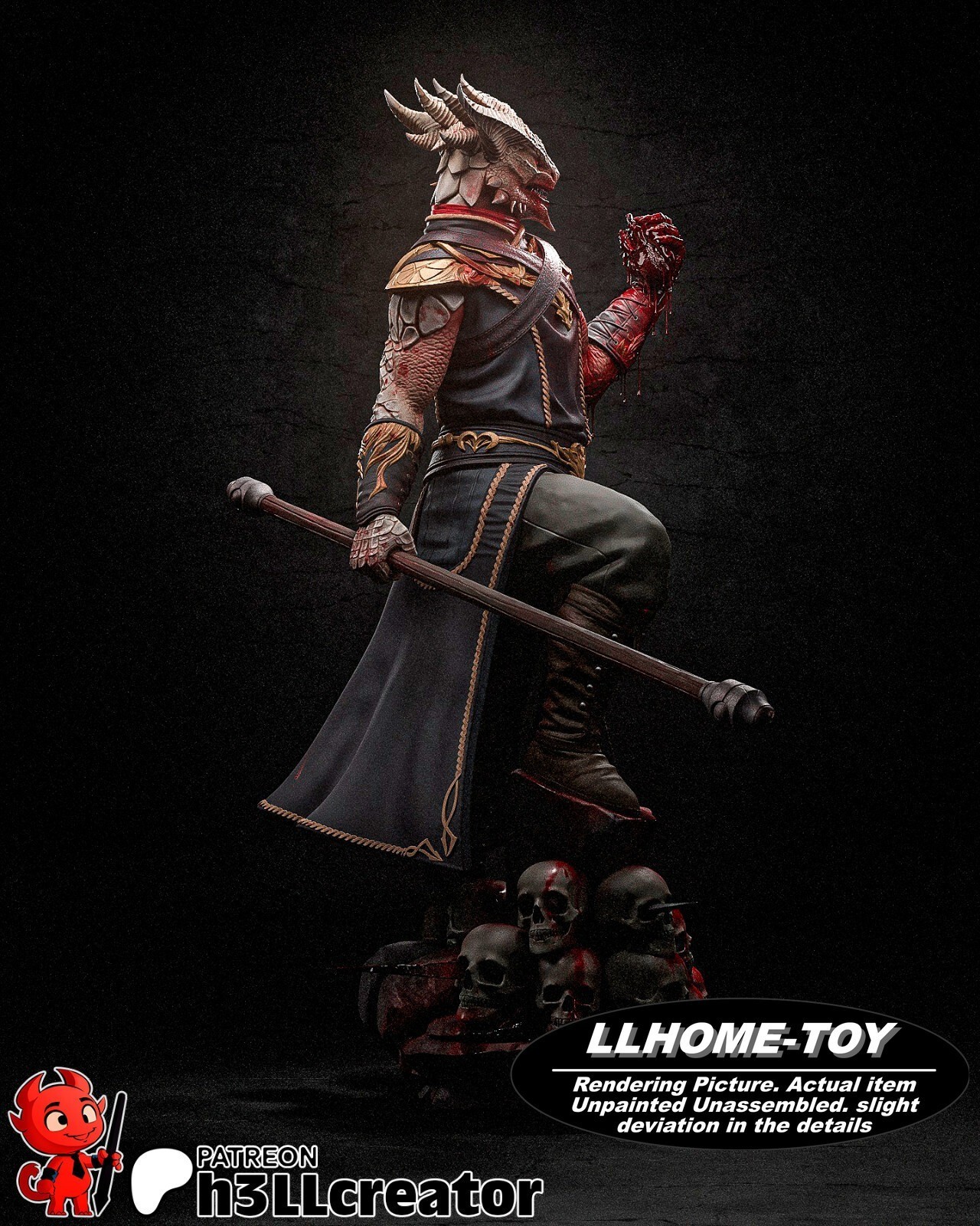 1/6 Dark Urge battle Resin 3D Print Model Unpainted Garage Kit Statue Figure