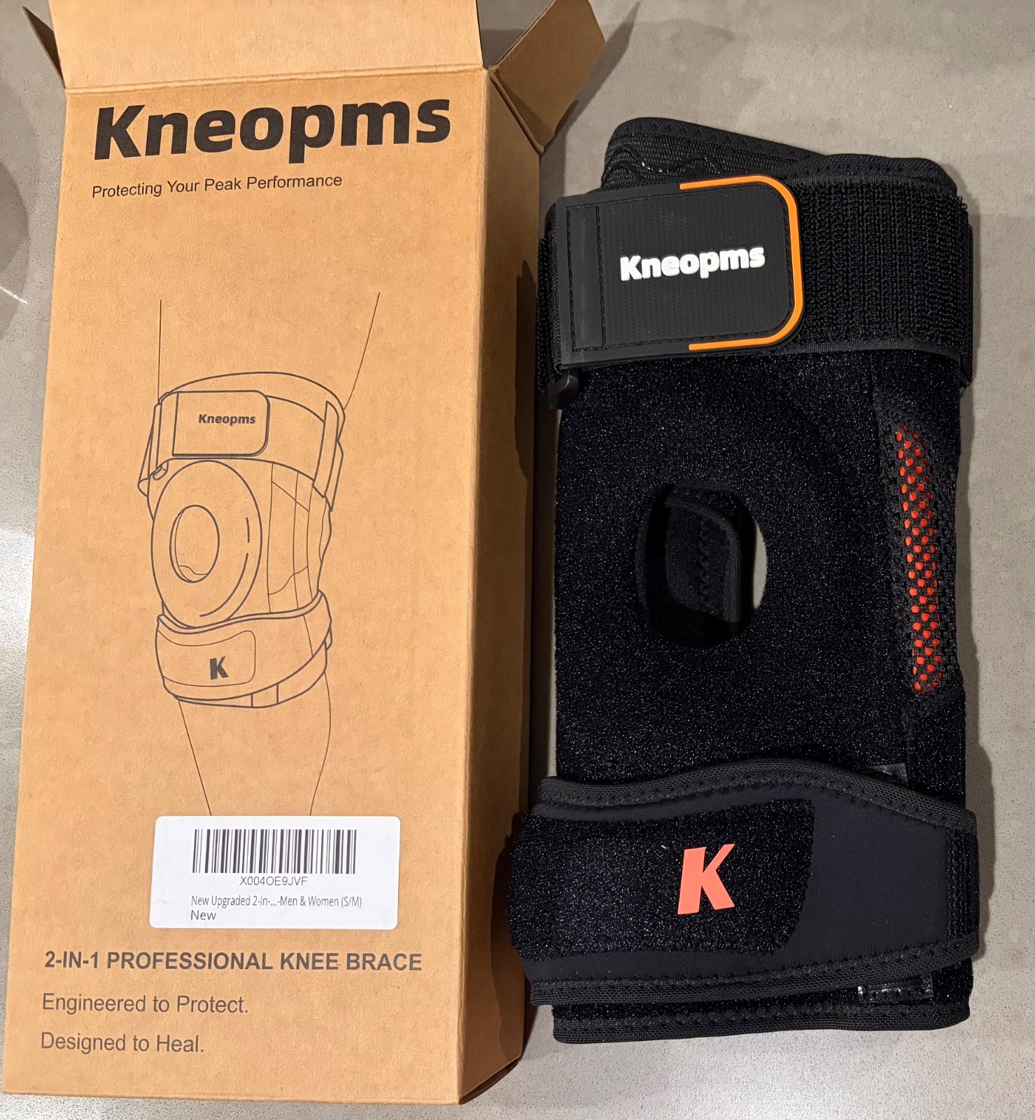 New Upgraded 2-In-1 Small/Medium Professional Knee Brace Pain Relief,Adjustable