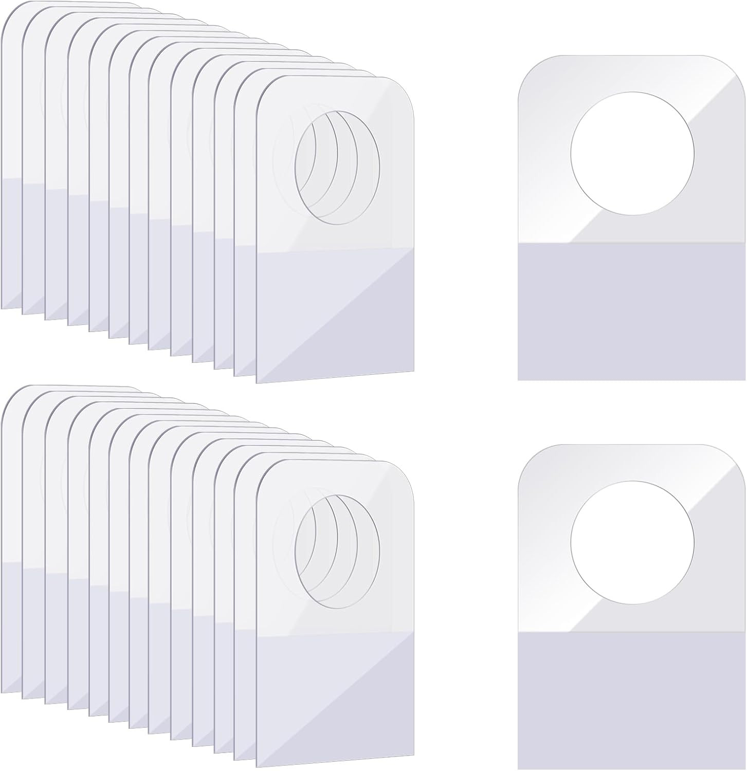 500 Pcs Hang Tags 1.3×0.9 Inch Hang Tabs round Hole Hanging Tabs Retail Self Adh