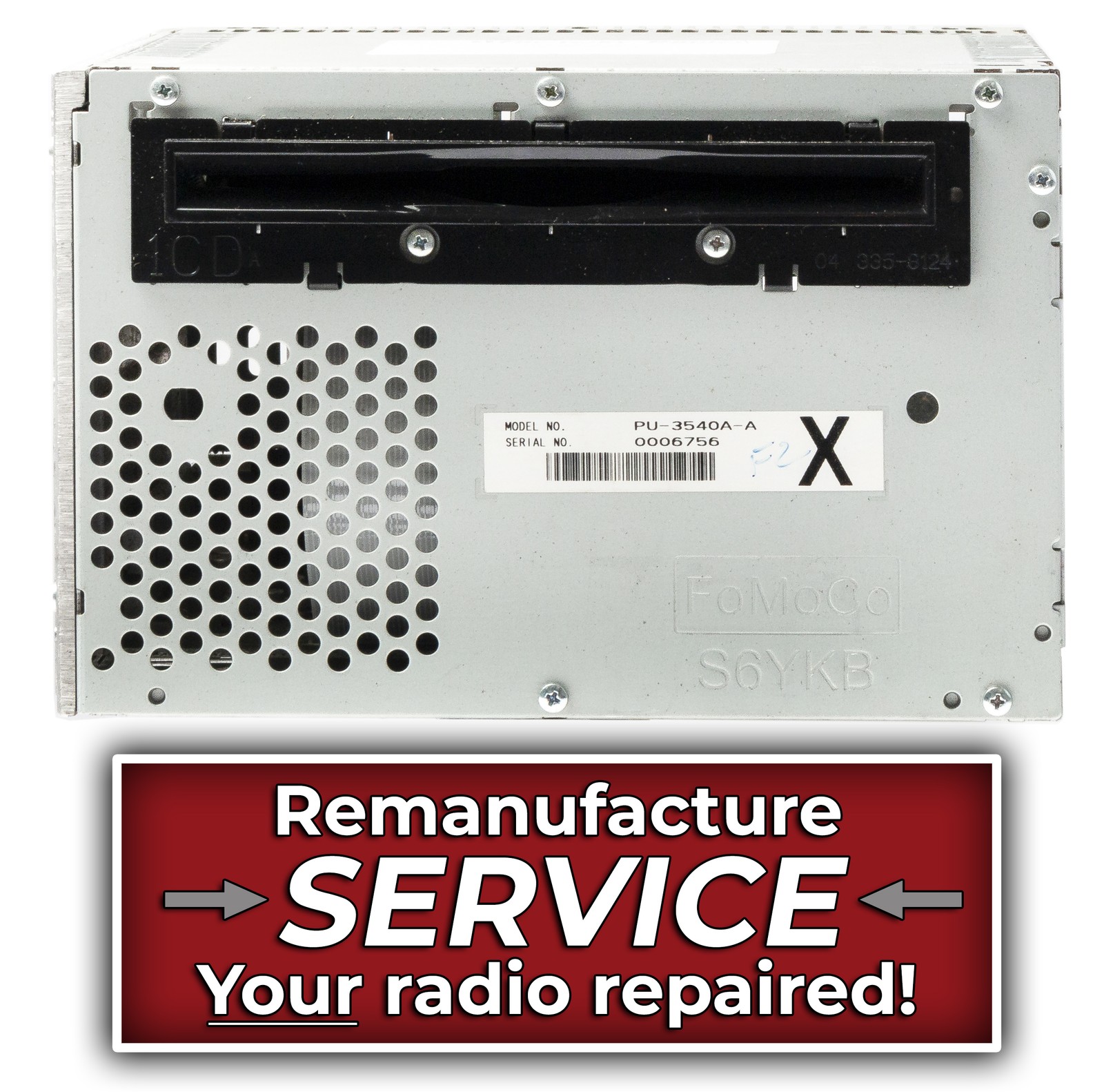 Remanufacture SERVICE for 2013-14 Ford Mustang AM FM CD Radio DR3T-19C107-CA