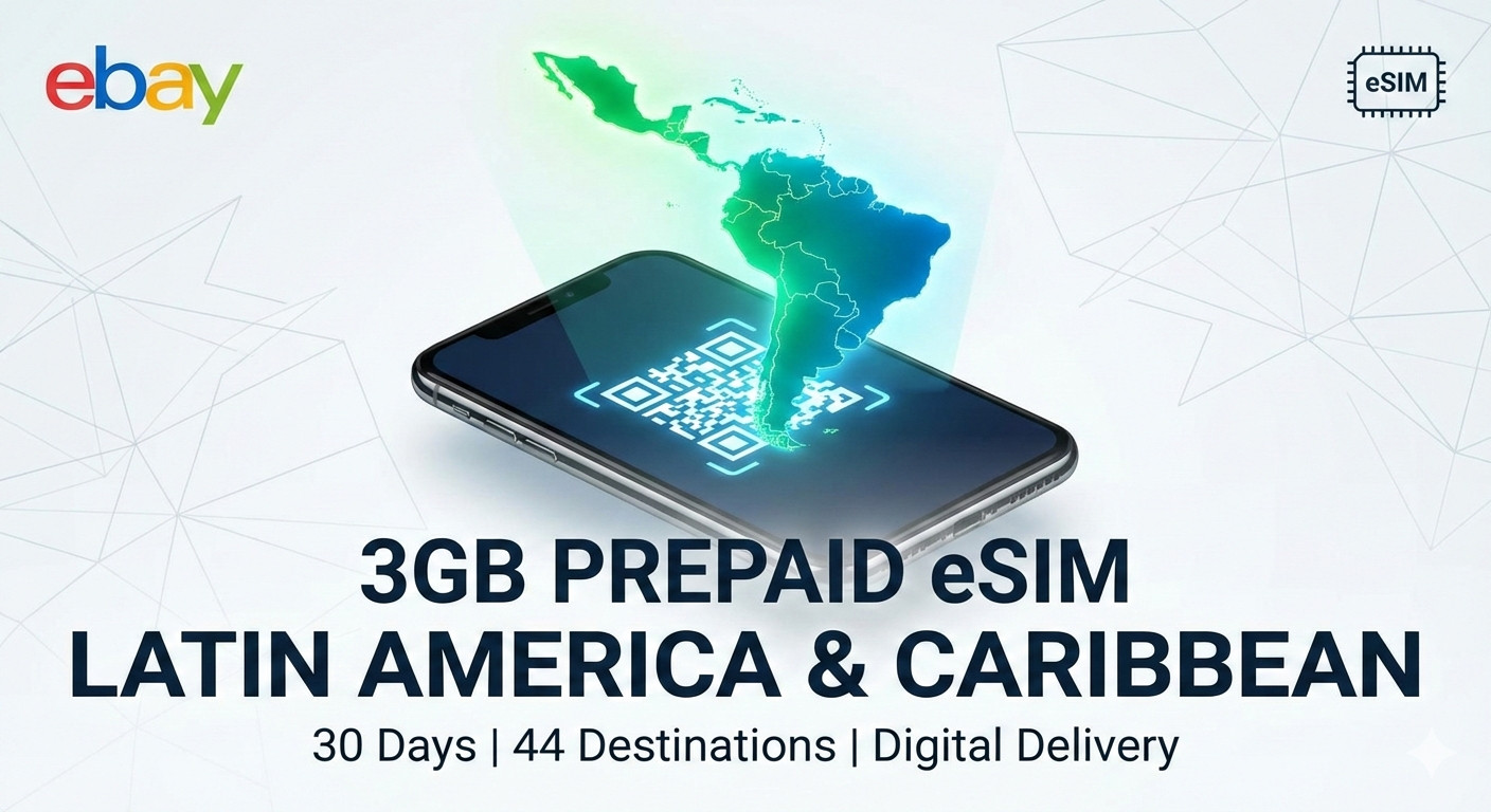 eSIM Latin America - 3 GB - 30 Days - Travel eSIM |  INSTANT DELIVERY 