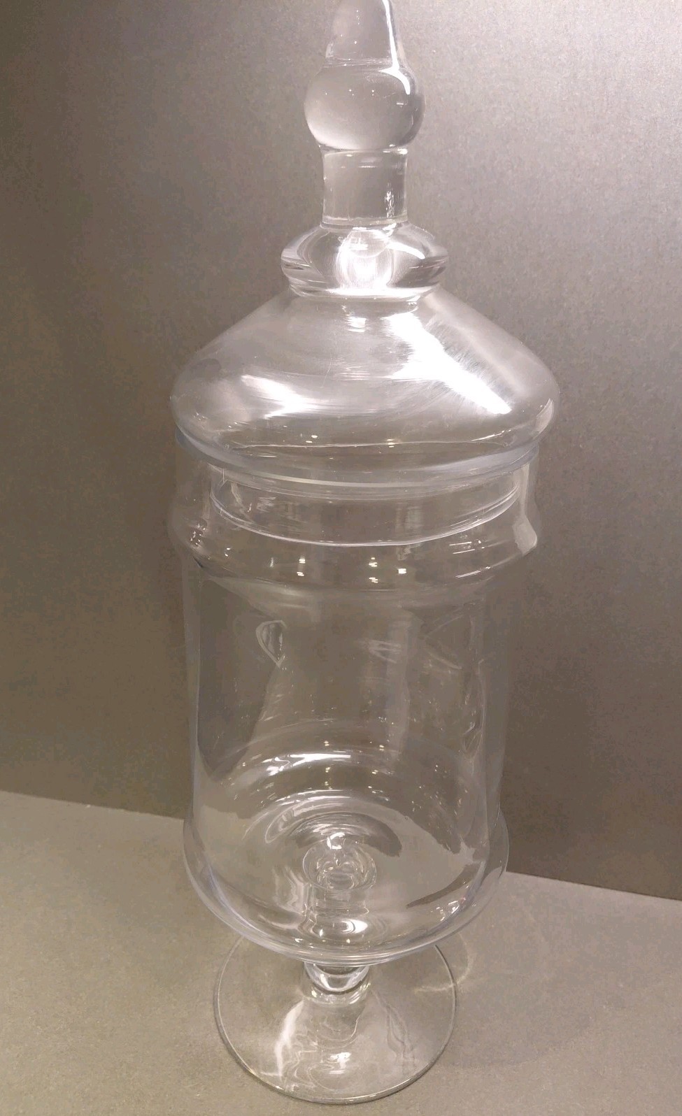 Antique Apothecary Terrarium Jar W/ Circus  Tip Lid 16"