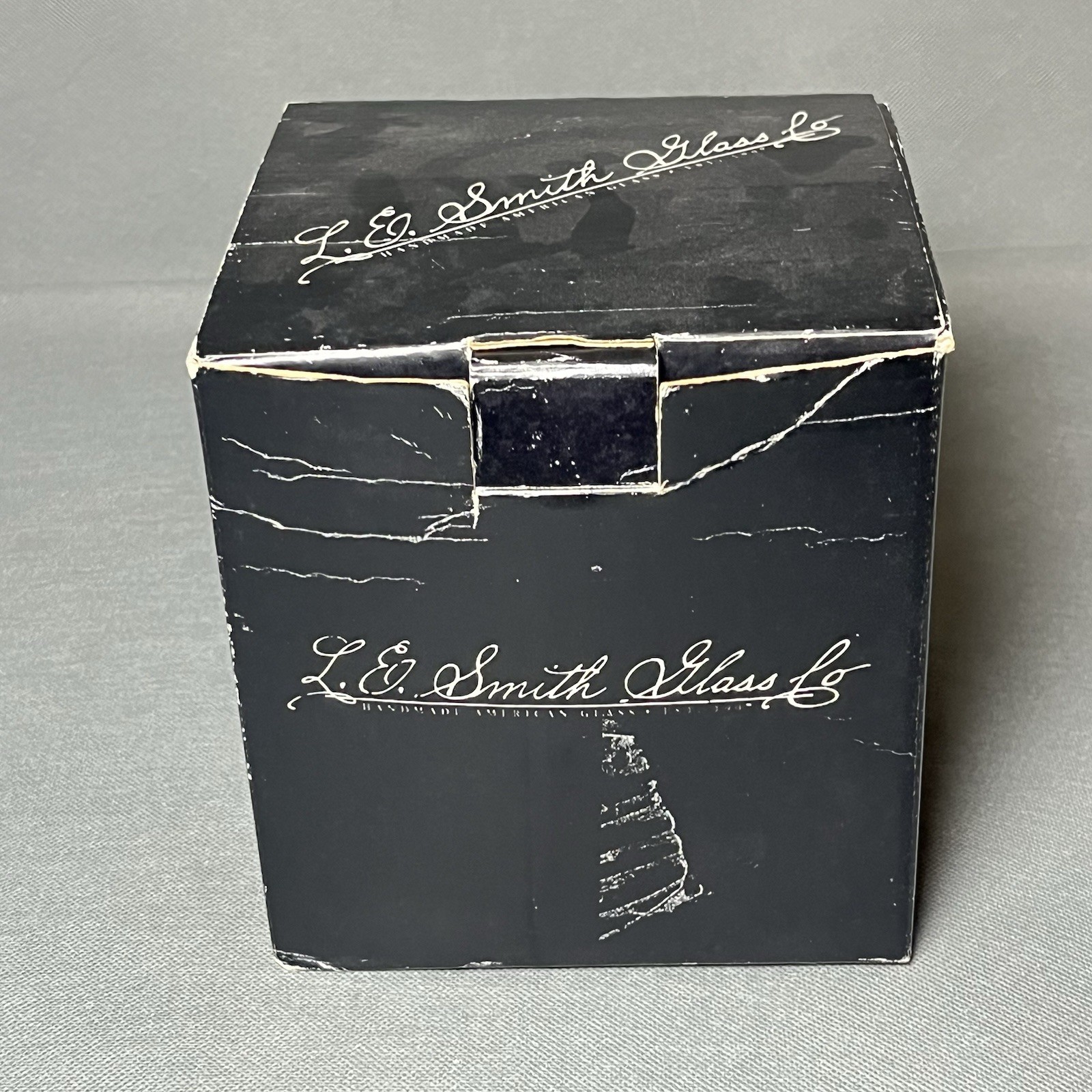 Vintage L.E. Smith Glass Company Box-Only-Covered Rooster-Box