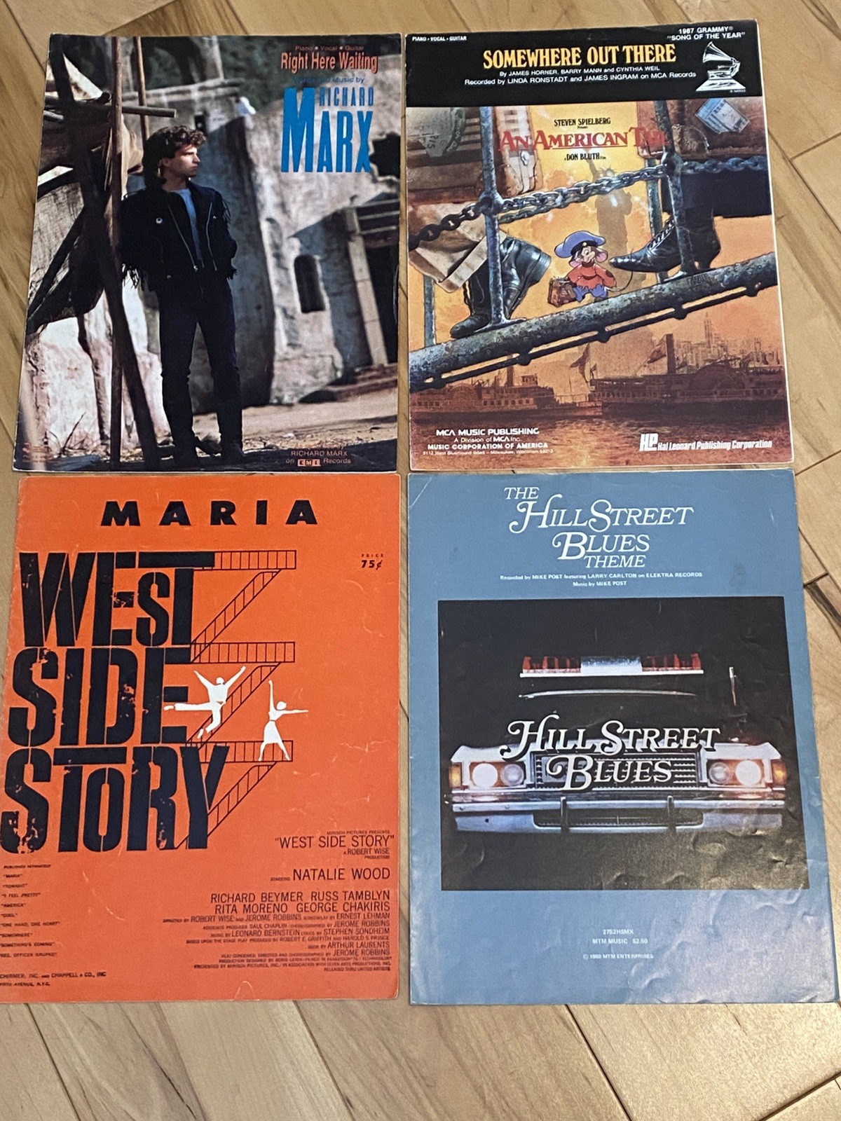 Lot of 4 Vtg 50's-80's Piano Vocal Guitar Music Sheets Blockbuster Movies Films