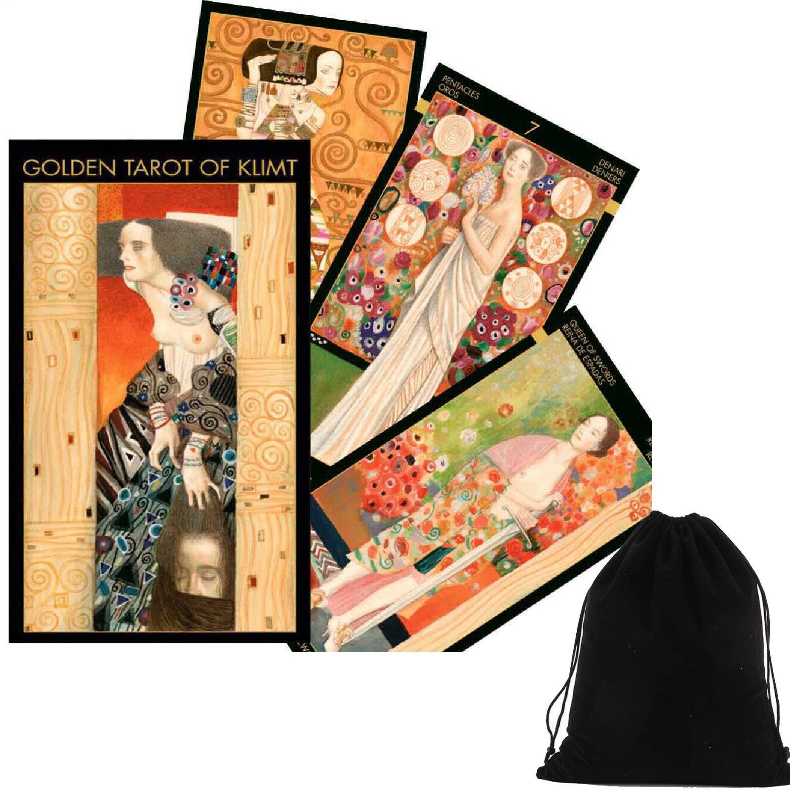 Golden Tarot By Klimt Card Deck G. Klimt Esoteric With Bag Lo Scarabeo E