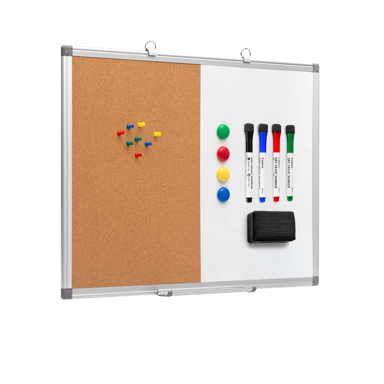 Comix Cork Board Magnetic Dry Erase Combo, 24 x 18 Inches 24" x 18" 