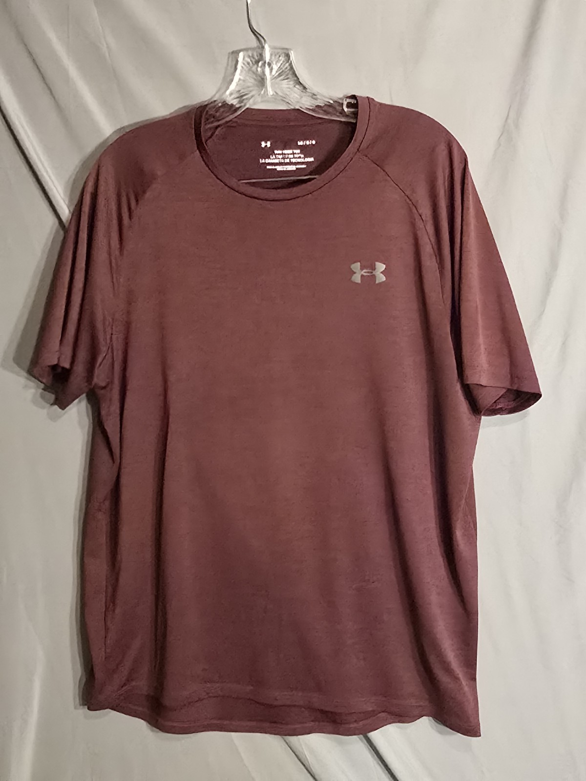 Under Armour Tech Tee T Shirt Mens Large Red Athletic Training Workout Shirt