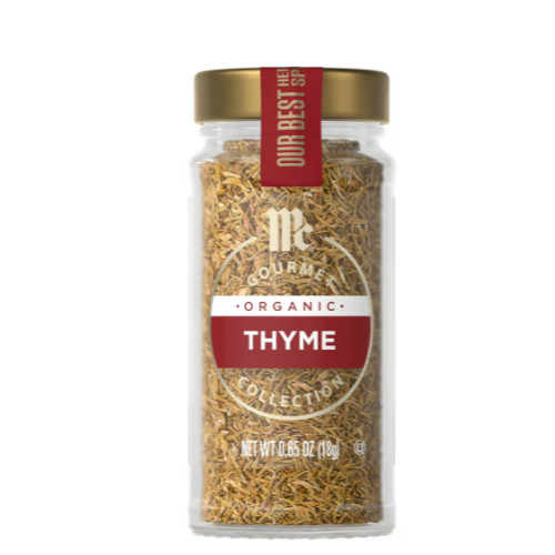 McCormick Gourmet Organic Thyme Leaves, 0.65 oz Bottle