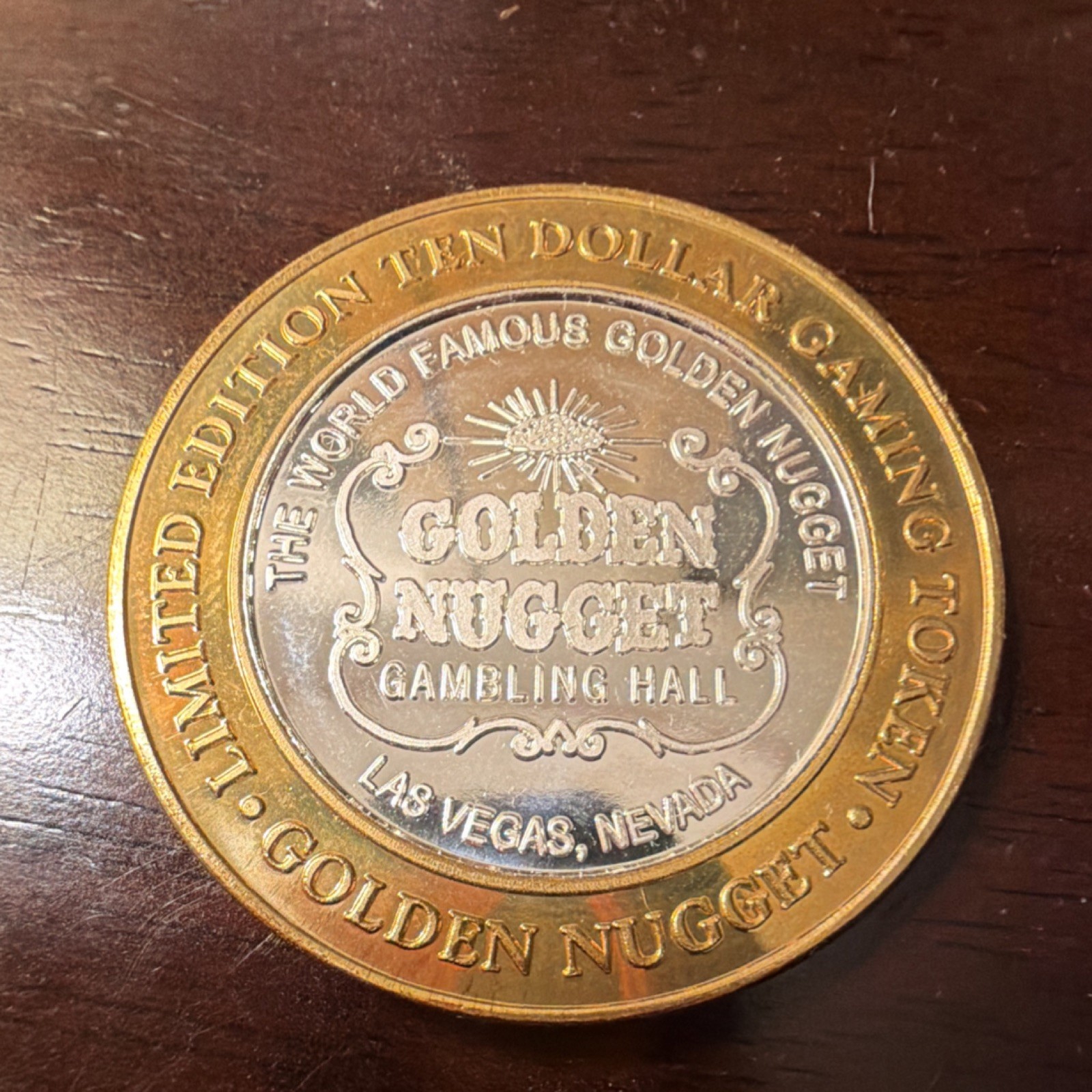 Golden Nugget Limited Edition $10 Casino Token 999 Fine Silver Las Vegas NV