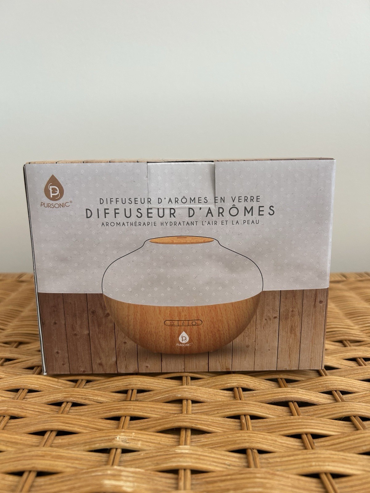 PURSONIC AD400 Glass Aromatherapy Diffuser 7 Color LED Auto Shut Off 300ml