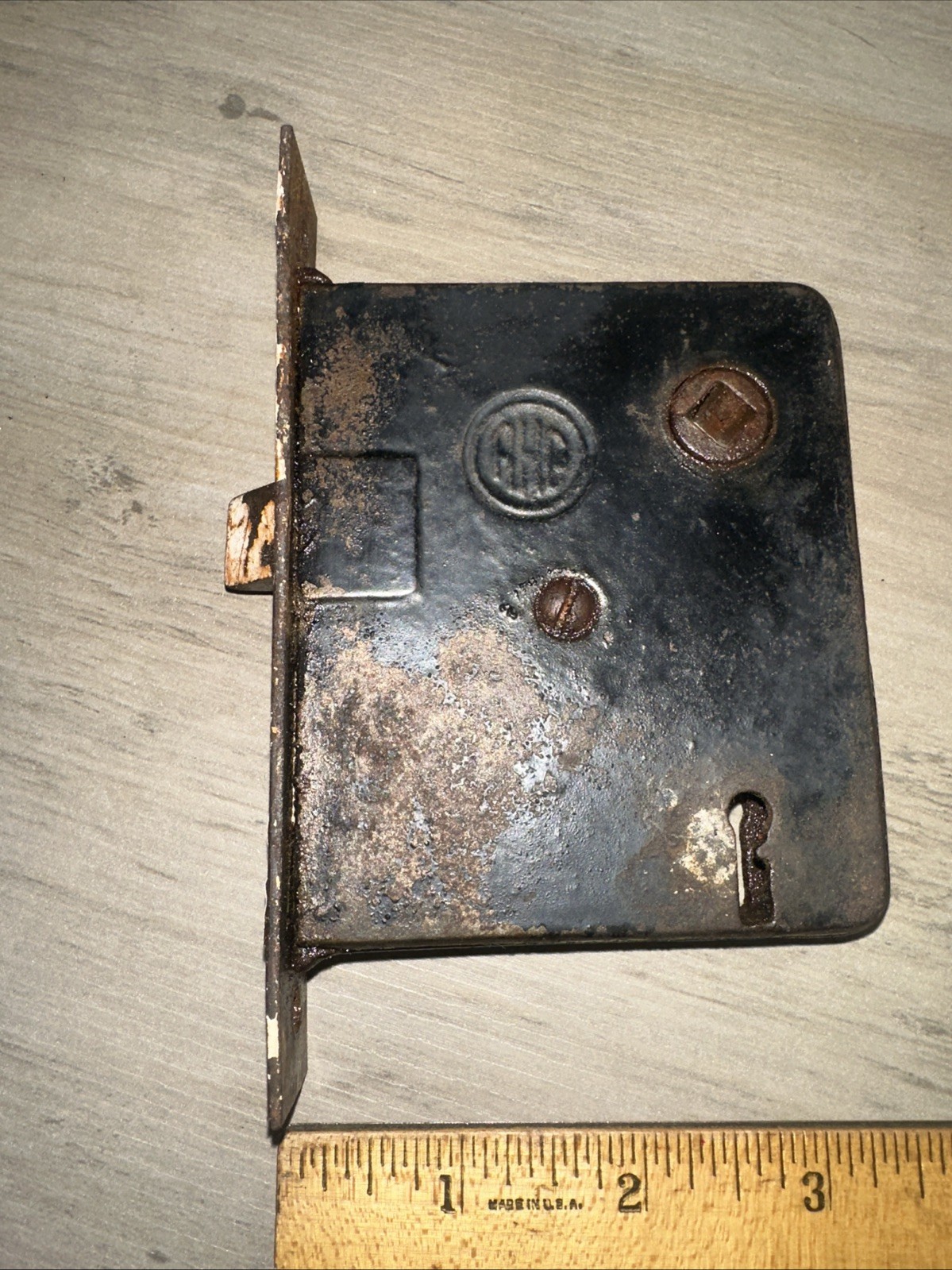 Vintage Mortise Lock Hardware No Key AHC RHC Reclaimed From Old New England Home