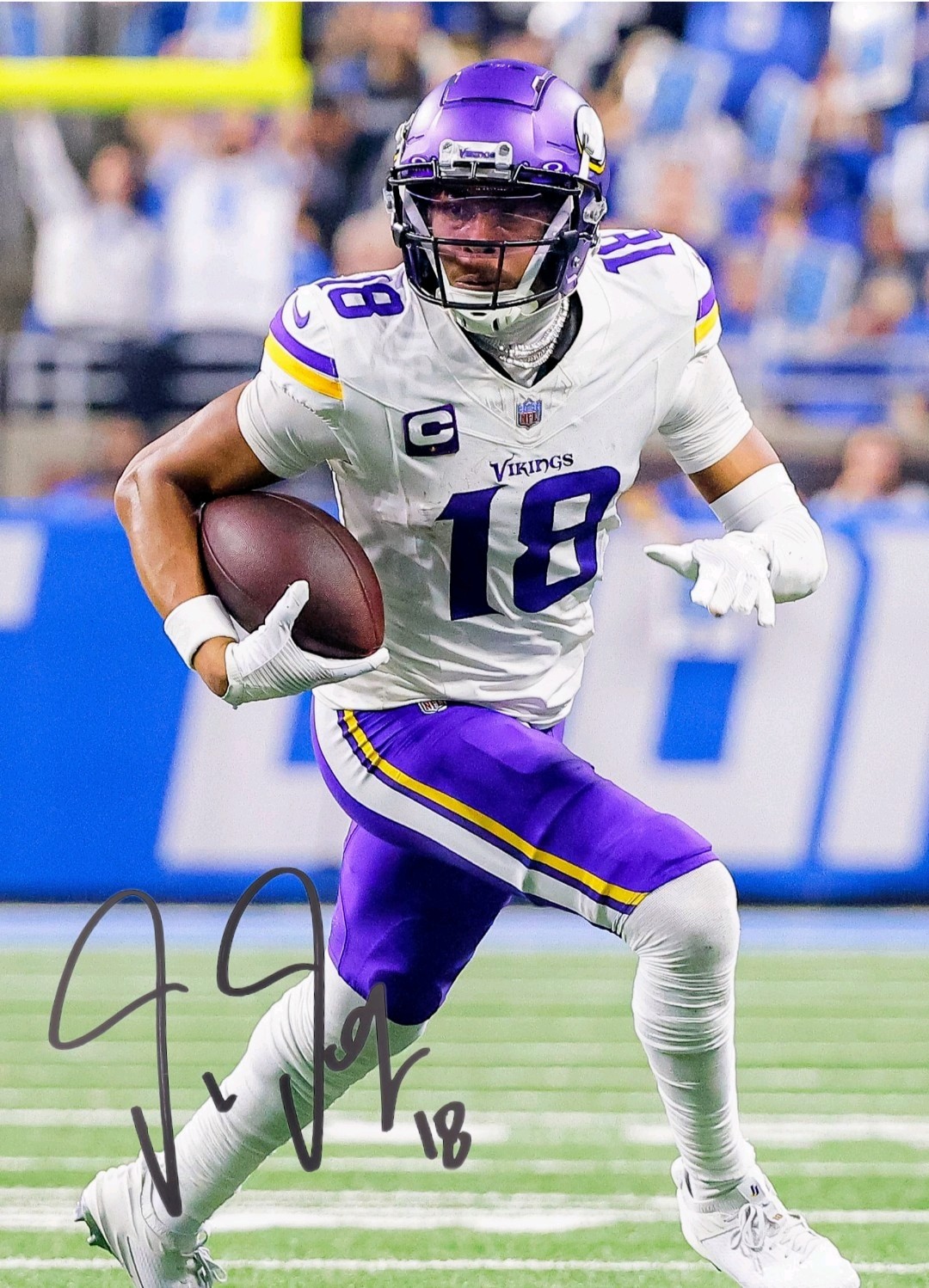 FRAMED Justin Jefferson Signed 8x10 Autographed Photo Minnesota Vikings reprint
