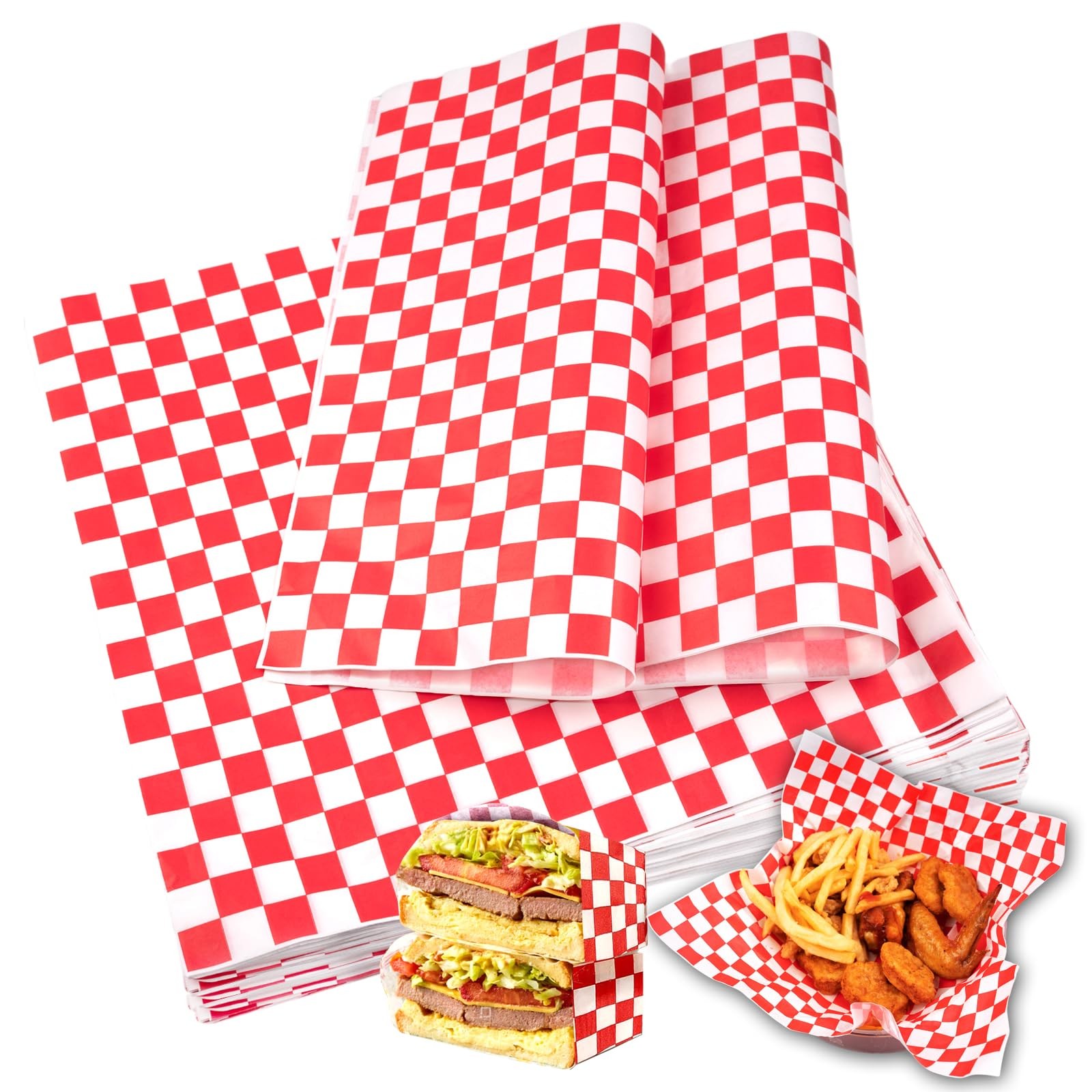 100pcs Deli Paper Sheets 12x12, Premium Food Basket Liners, Grease Resistant ..