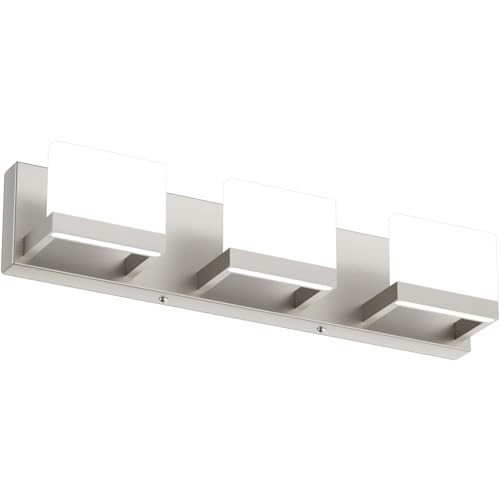  LED Modern Vanity Light Brushed Nickel 3 Lights Brushed Nickel--Non Dimmable