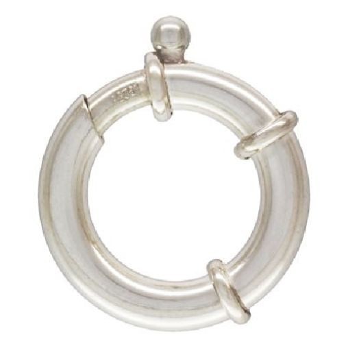 19mm EXTRA LARGE Polished Spring Ring Clasp Silver 925