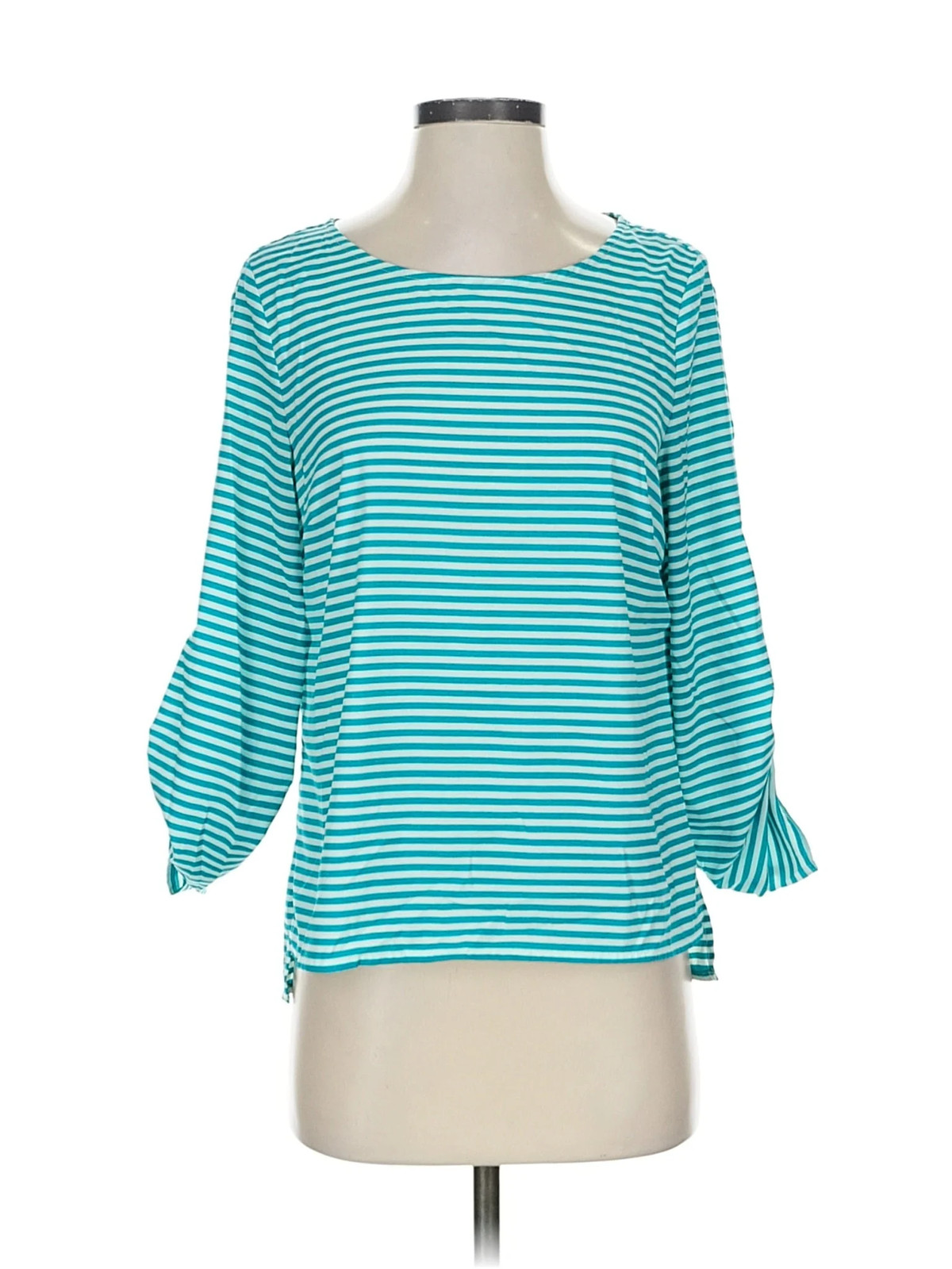 Calvin Klein Women Green 3/4 Sleeve Top S