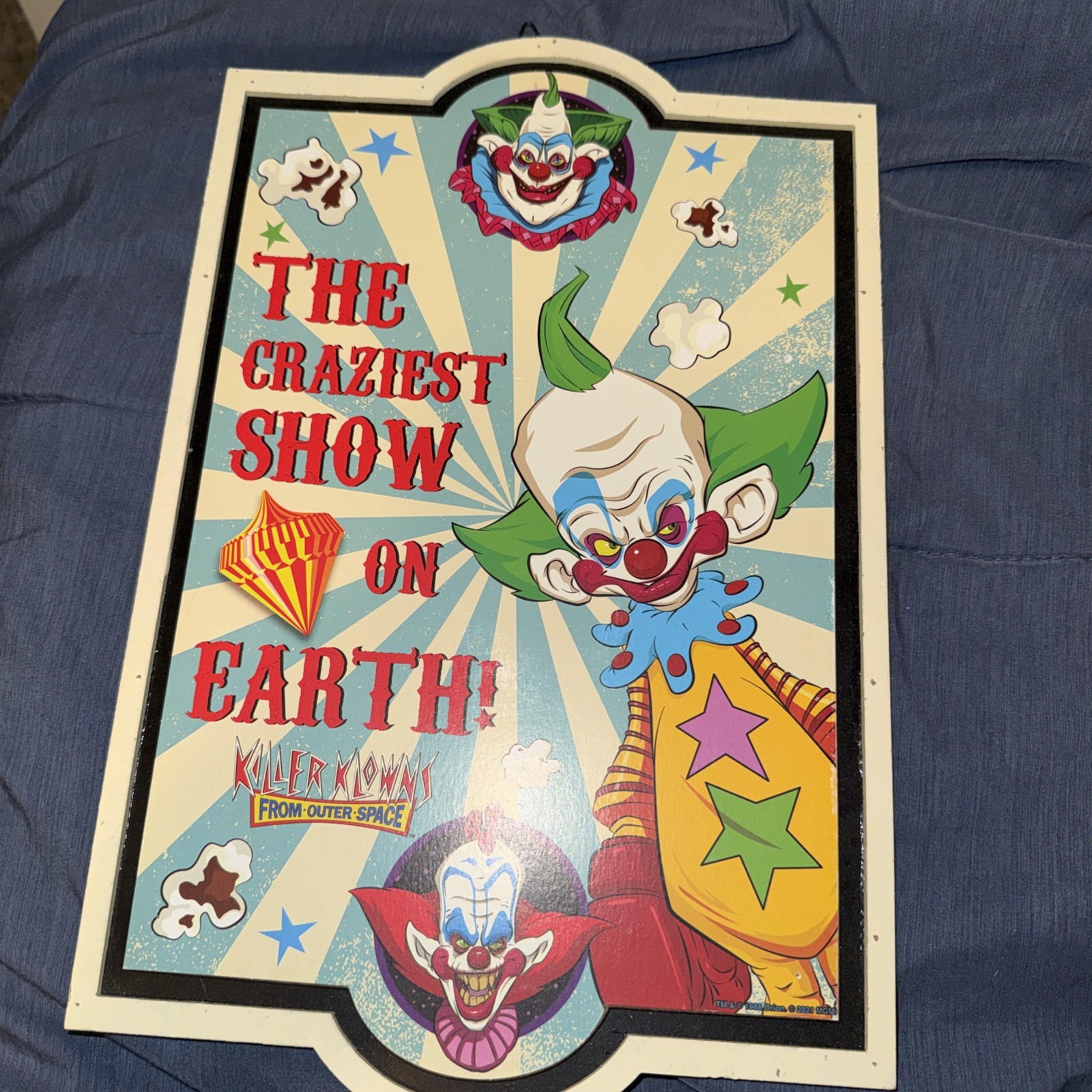 KILLER KLOWNS from Outer Space Craziest Show on Earth Wall Plaque Hanging Sign
