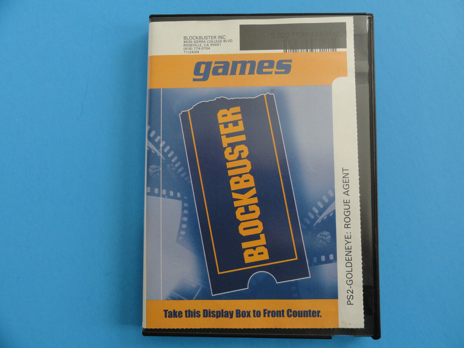 PLAYSTATION 2 - GOLDENEYE: ROGUE AGENT BLOCKBUSTER VIDEO RENTAL CASE - NO GAME