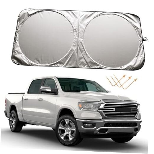  Windshield Sun Shade Sunshade for Dodge RAM 1500 2500 3500 2010-2024 2025 