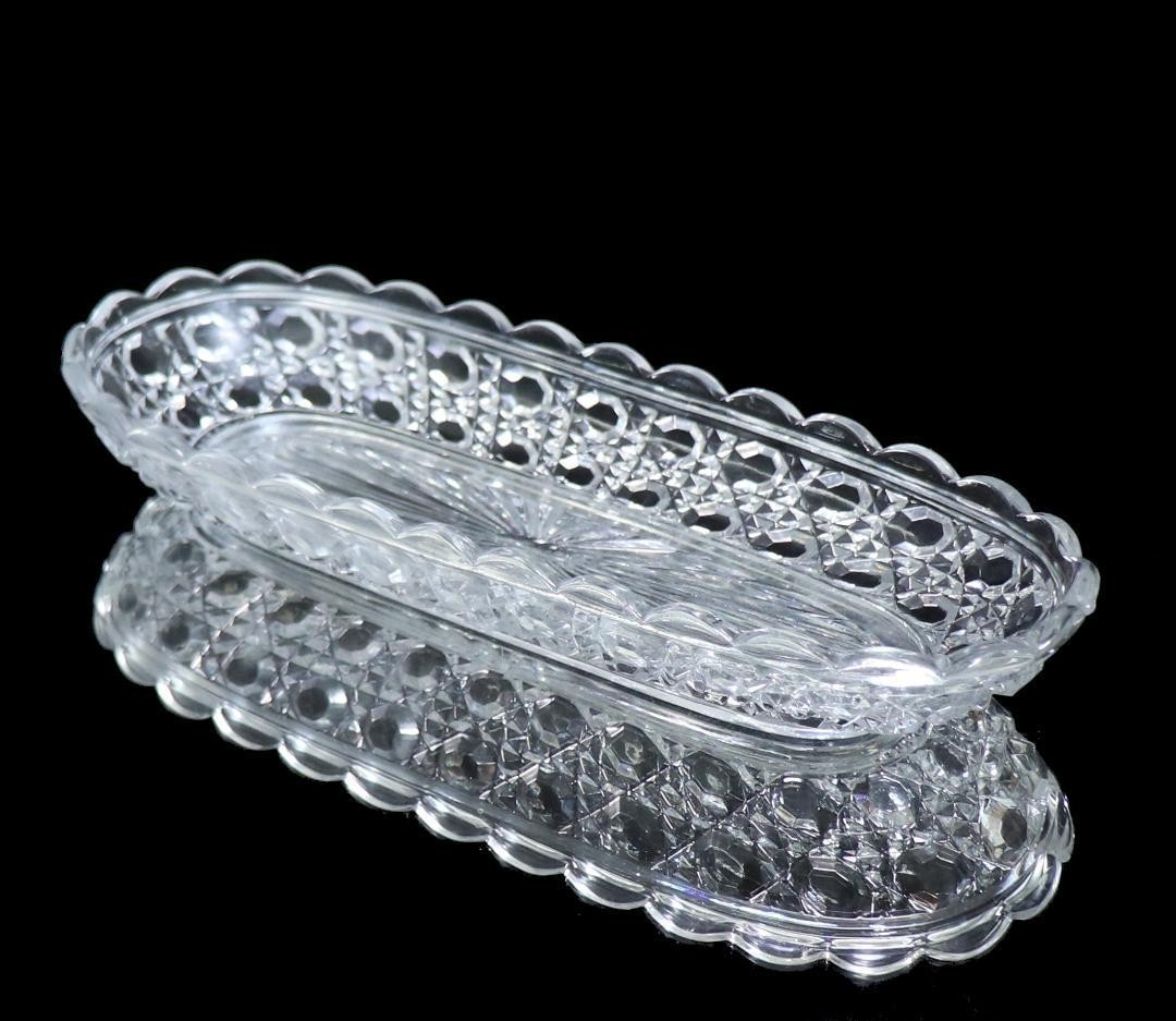 Baccarat Diamant Pierreries Clear Oval Trinket Tray 25cm Ring Plate