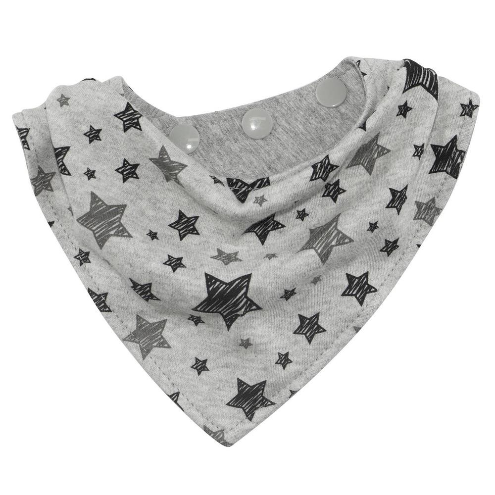 Silly Billyz Jersey Bandana Bib (Grey Stars)