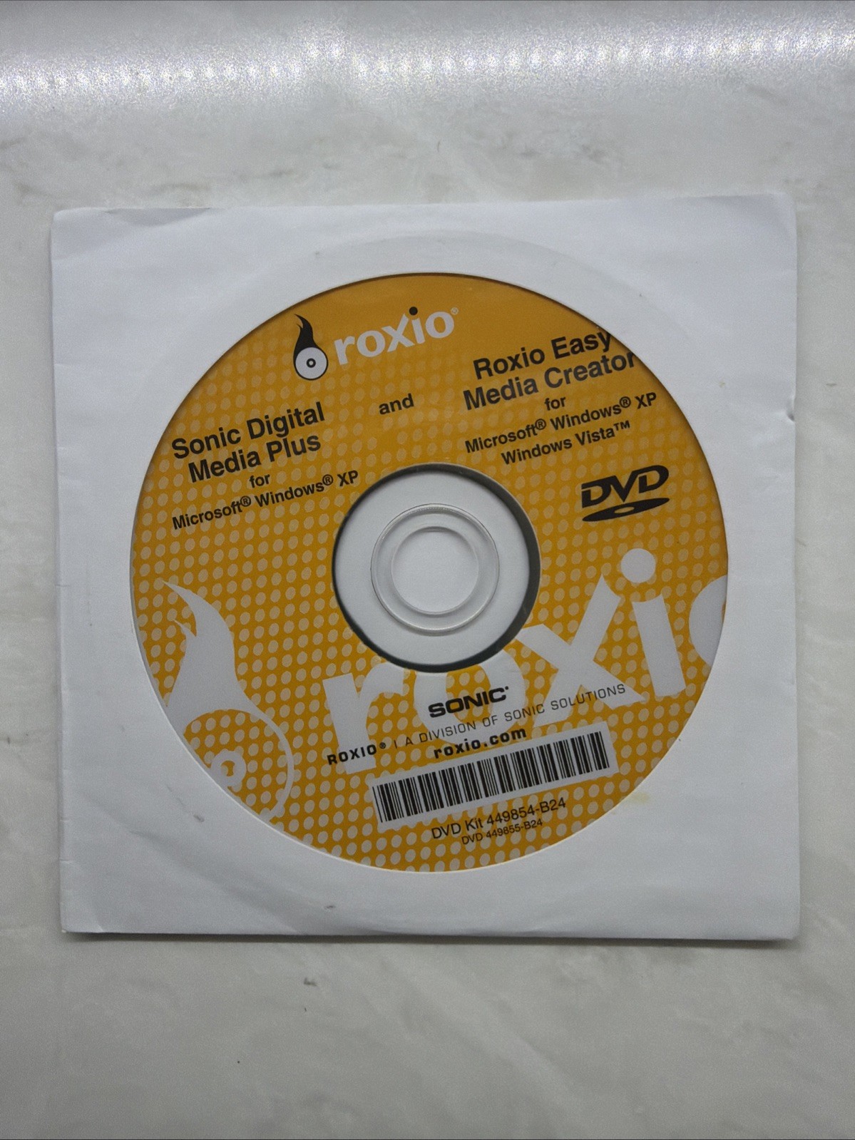 Roxio Sonic Digital Media Plus & Roxio Easy Media Creator Windows XP Vista DVD 