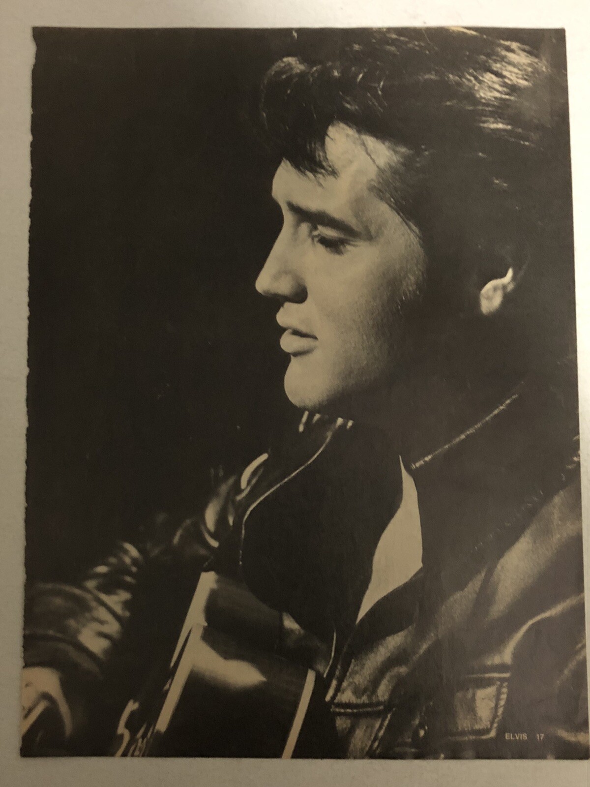 Elvis Presley Magazine Pinup Vintage Ephemera Elvis In Black Leather